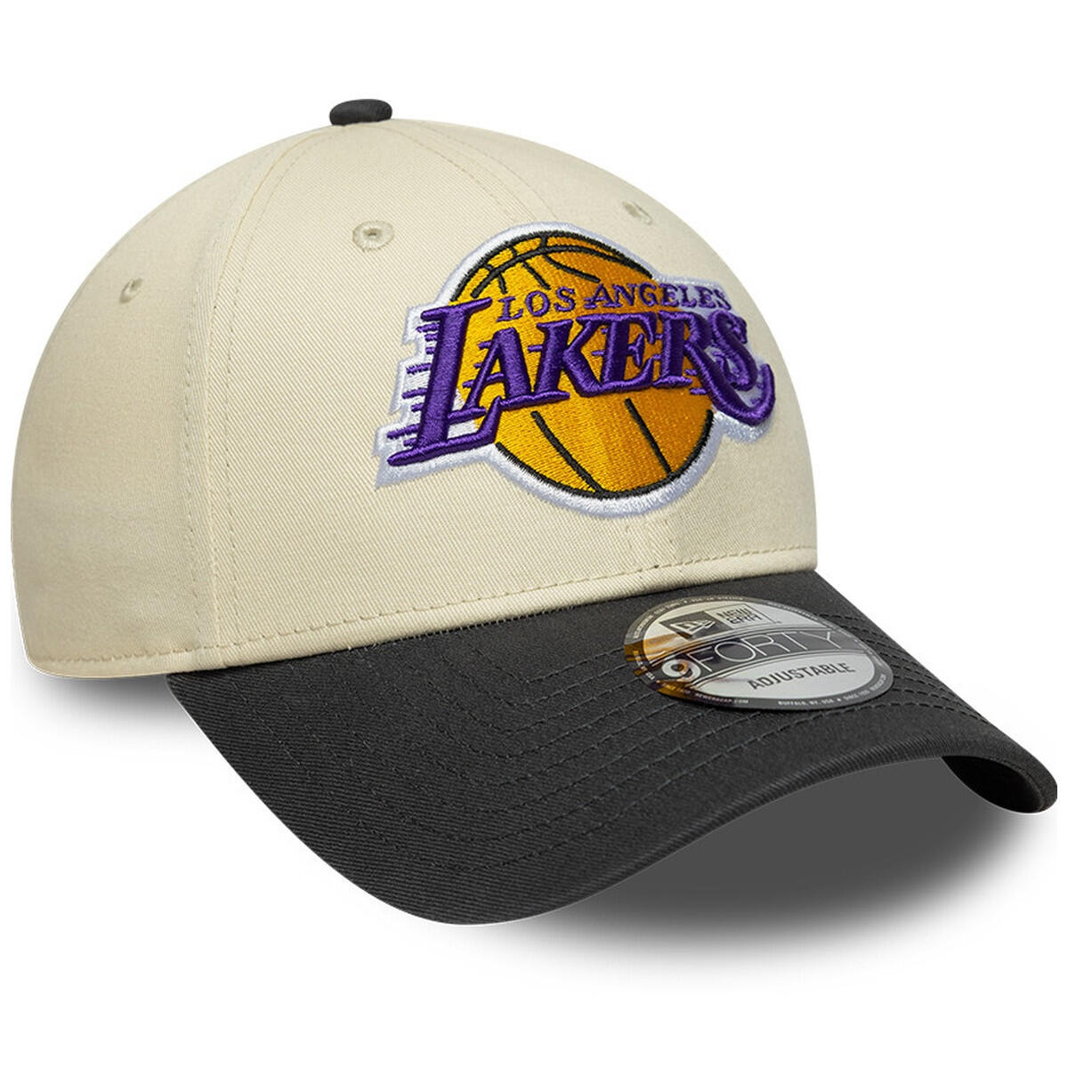 New Era 9FORTY Cap Los Angeles Lakers Colourblock black/beige 3/5
