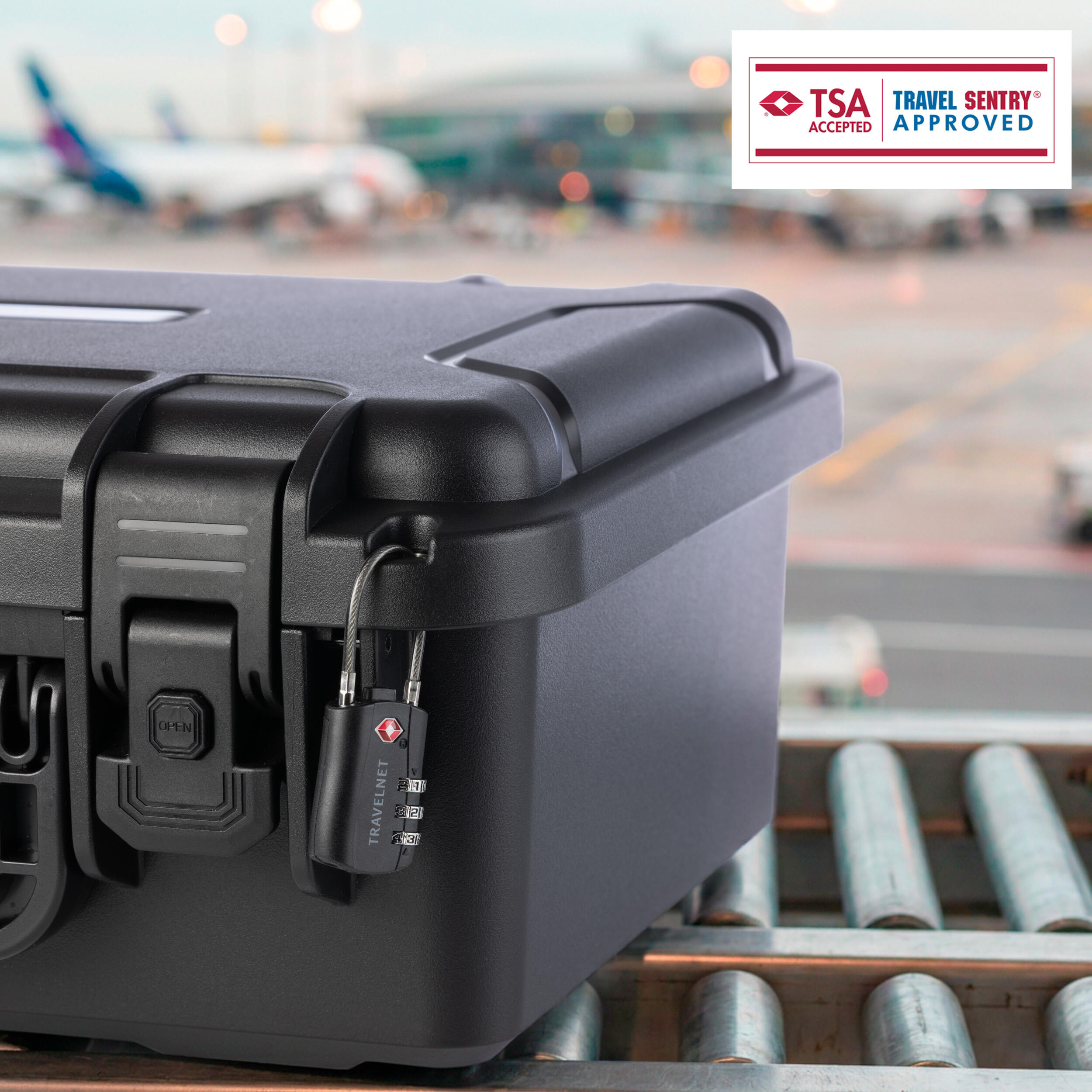 Travelnet Lucchetto da viaggio TSA con combinazione Set da 4 3/7