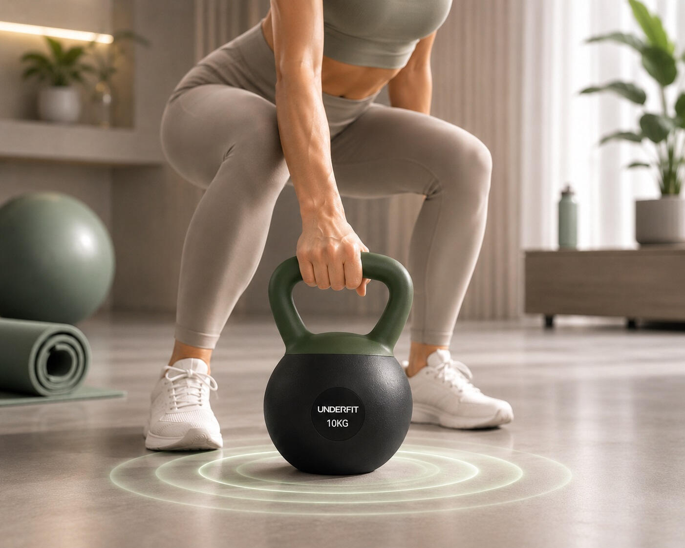 Kettlebells Soft UNDERFIT 10 kg - Tactical Green 8/15