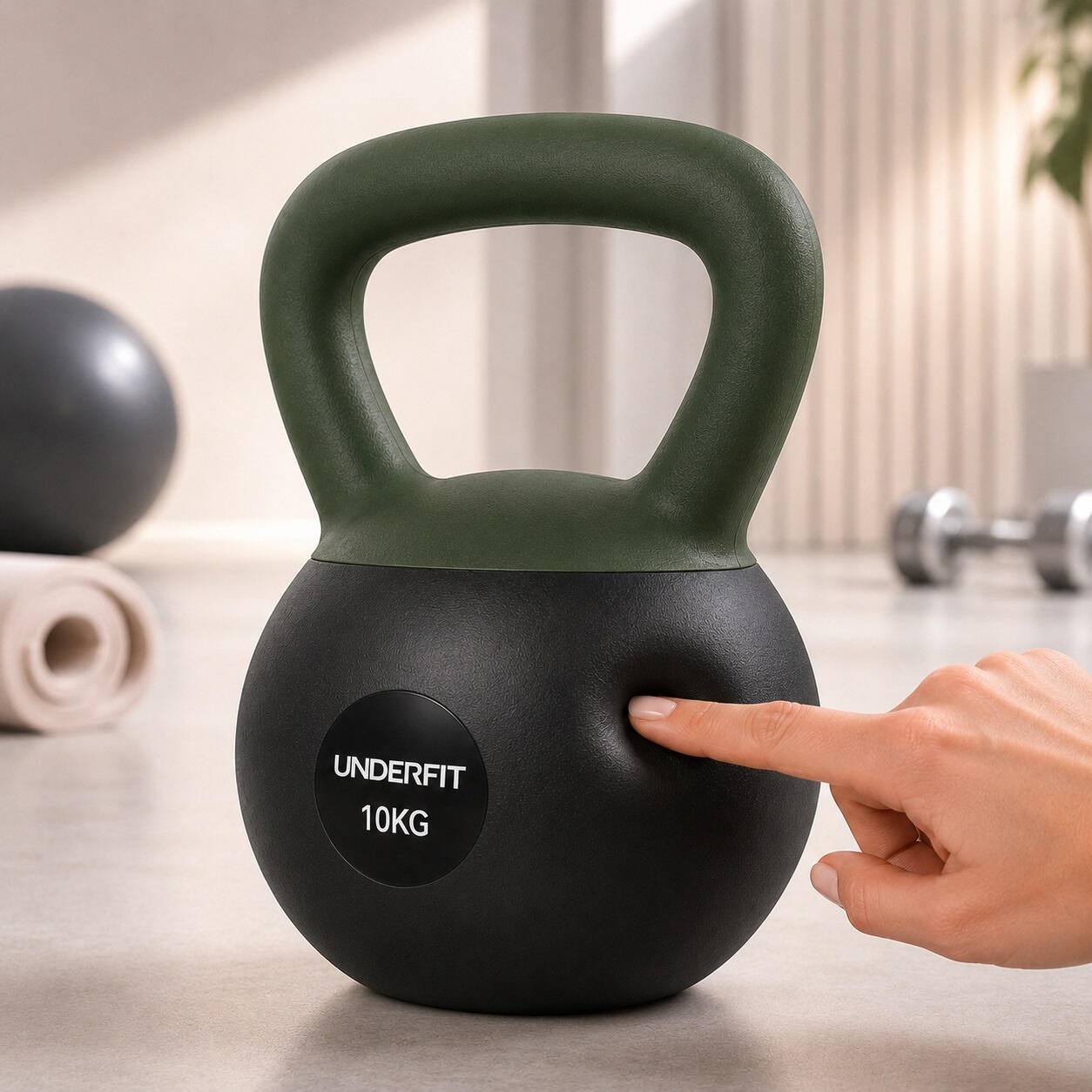 Kettlebells Soft UNDERFIT 10 kg - Tactical Green 15/15