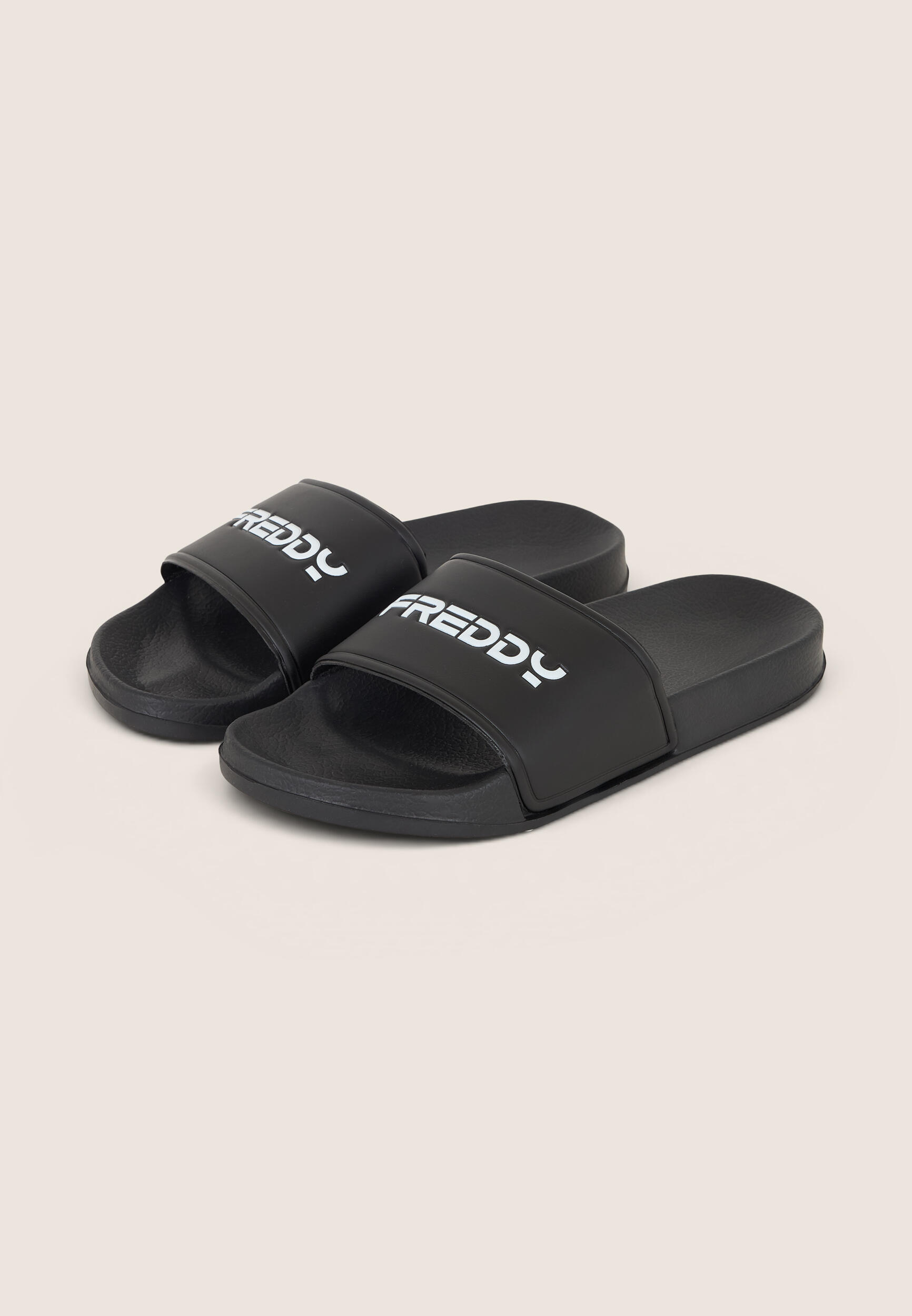 Chanclas tipo pala para mujer con maxi logo a contraste 2/3