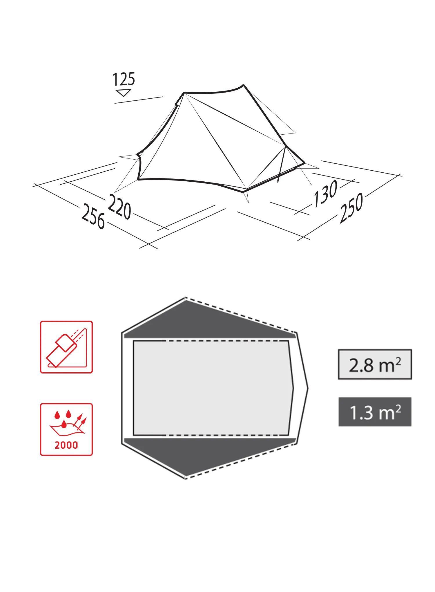 Namiot 2-osobowy Robens Via 2 UL - orange 2/5