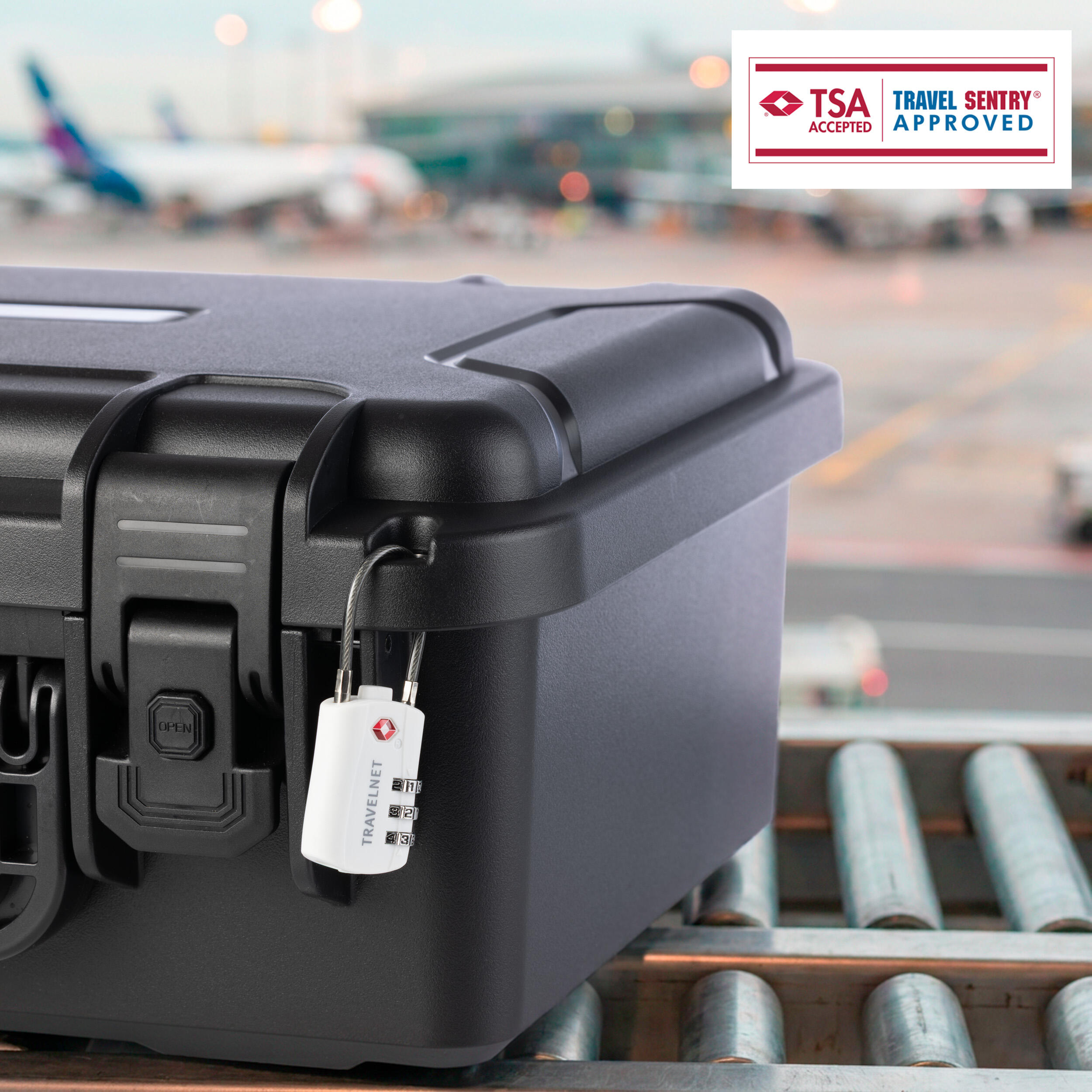 Travelnet Lucchetto da viaggio TSA con combinazione Set da 4 5/7