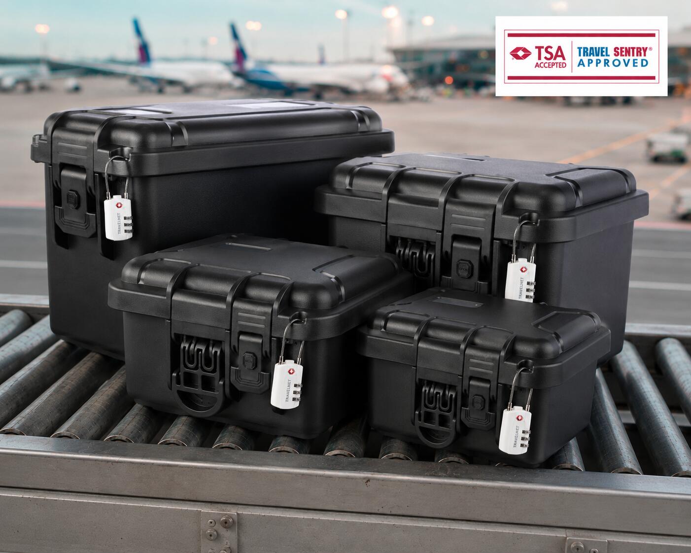 Travelnet Lucchetto da viaggio TSA con combinazione Set da 4 2/7