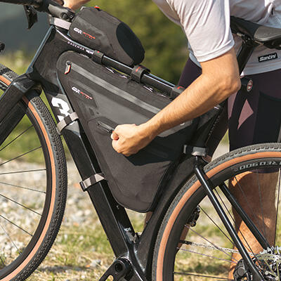 OBERON Borsa da telaio impermeabile 4L per bici Gravel e Mountain Bike 9/12
