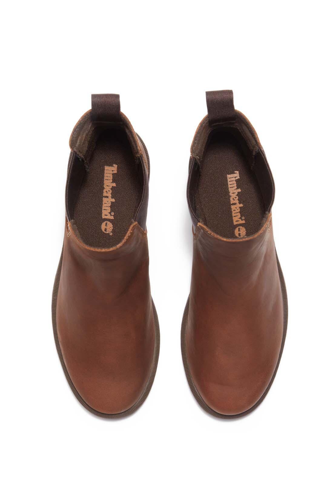 laars voor vrouwen, slip-on leer, Verona Square, bruin 4/5