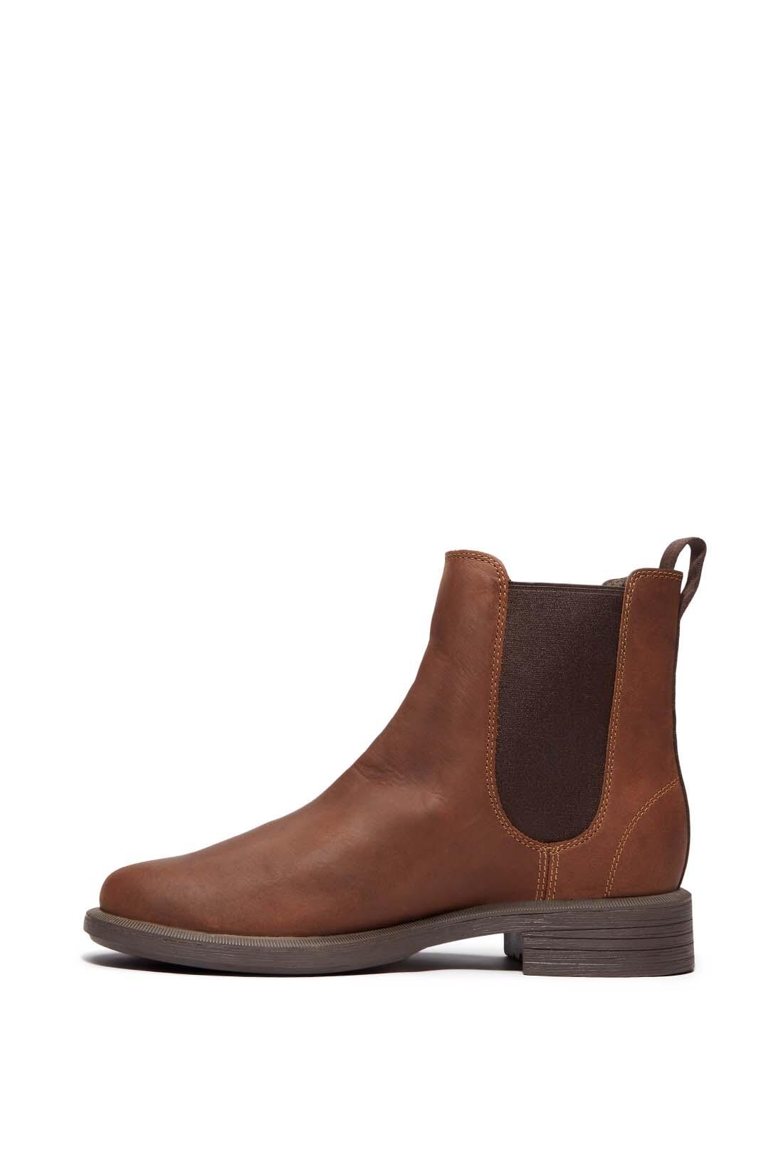 laars voor vrouwen, slip-on leer, Verona Square, bruin 3/5