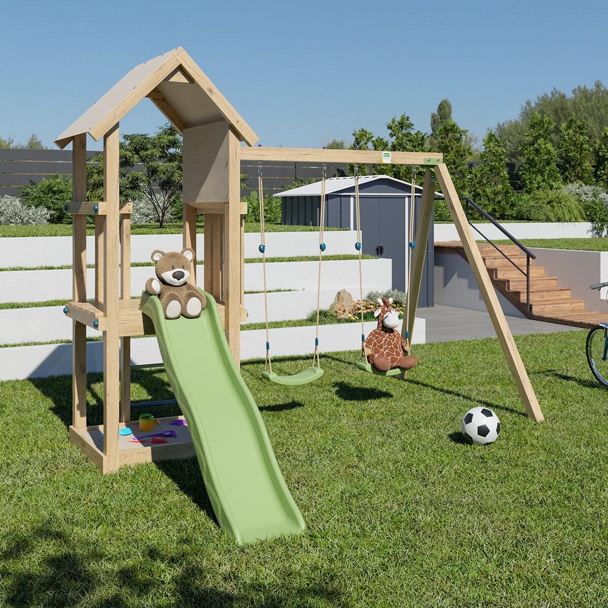 Aire de jeux en bois EASY XPERIENCE 2TRIGANO - 6 enfants 2/4