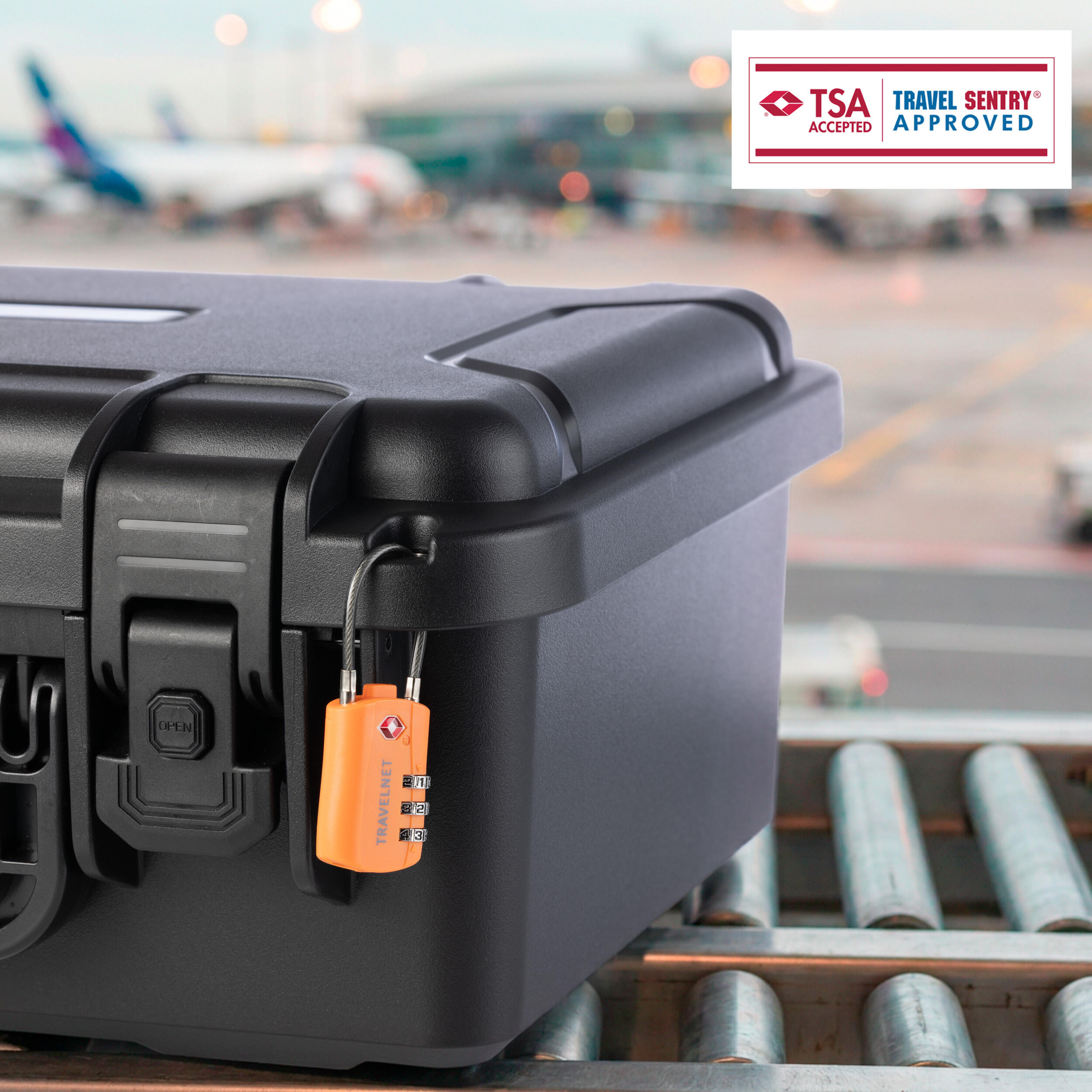 Travelnet Lucchetto da viaggio TSA con combinazione Set da 4 3/7