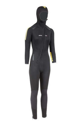 1Dive Damen-Einteiler-Tauchanzug mit Kopfhaube 7 mm