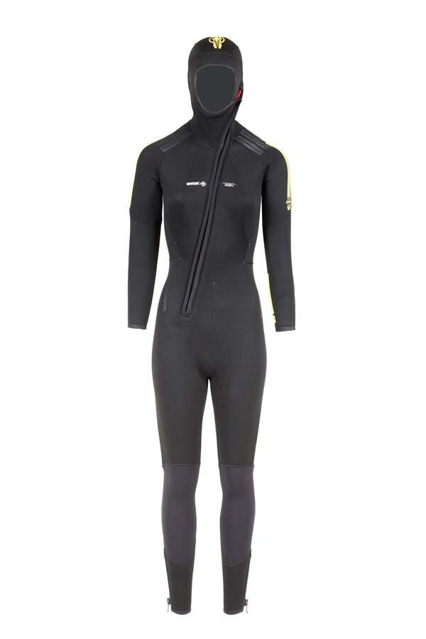 1Dive Damen-Einteiler-Tauchanzug mit Kopfhaube 7 mm 5/5