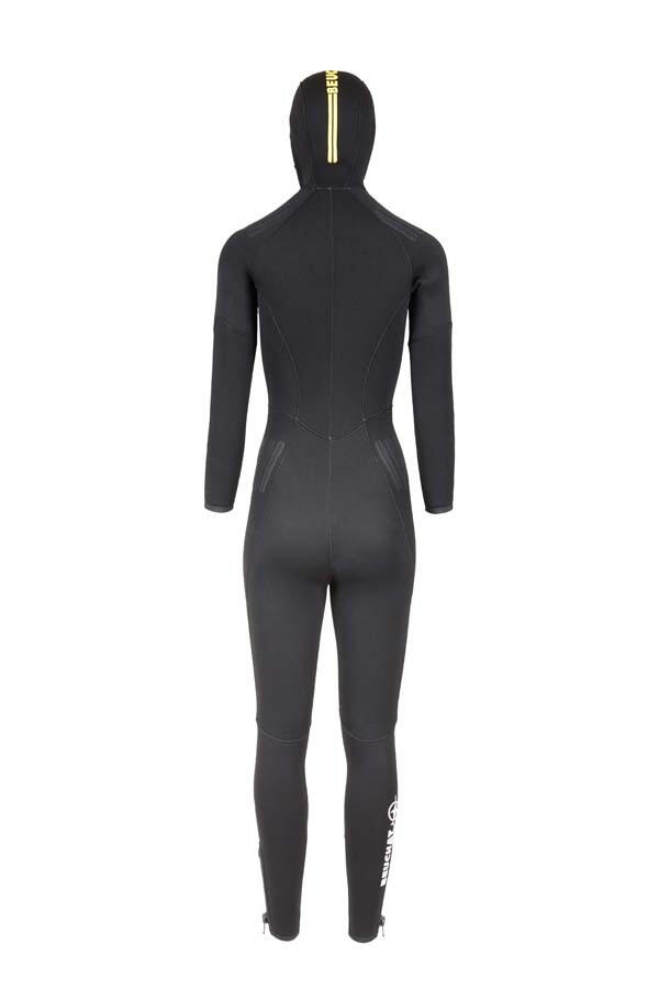 1Dive Damen-Einteiler-Tauchanzug mit Kopfhaube 7 mm 3/5