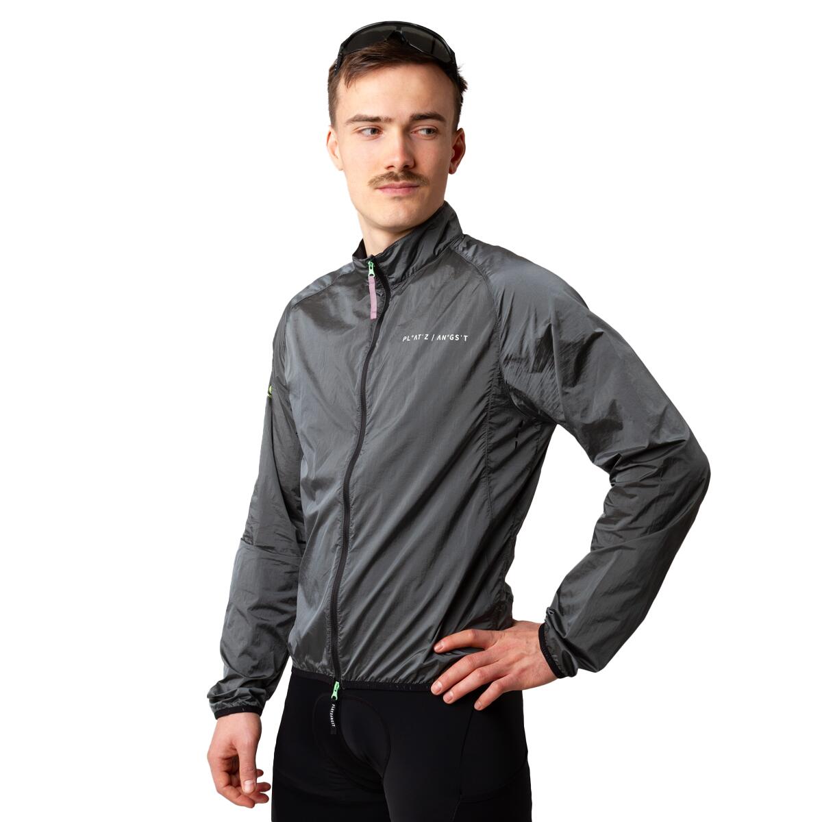 Herren - Gravel - Windjacke - leicht, Reißverschluss - grau 3/5