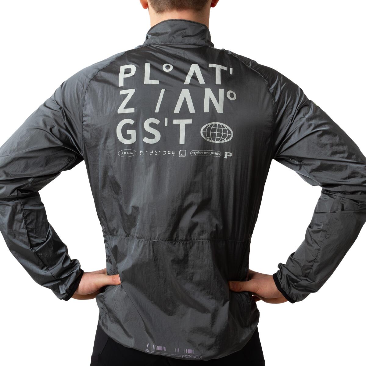 Herren - Gravel - Windjacke - leicht, Reißverschluss - grau 2/5