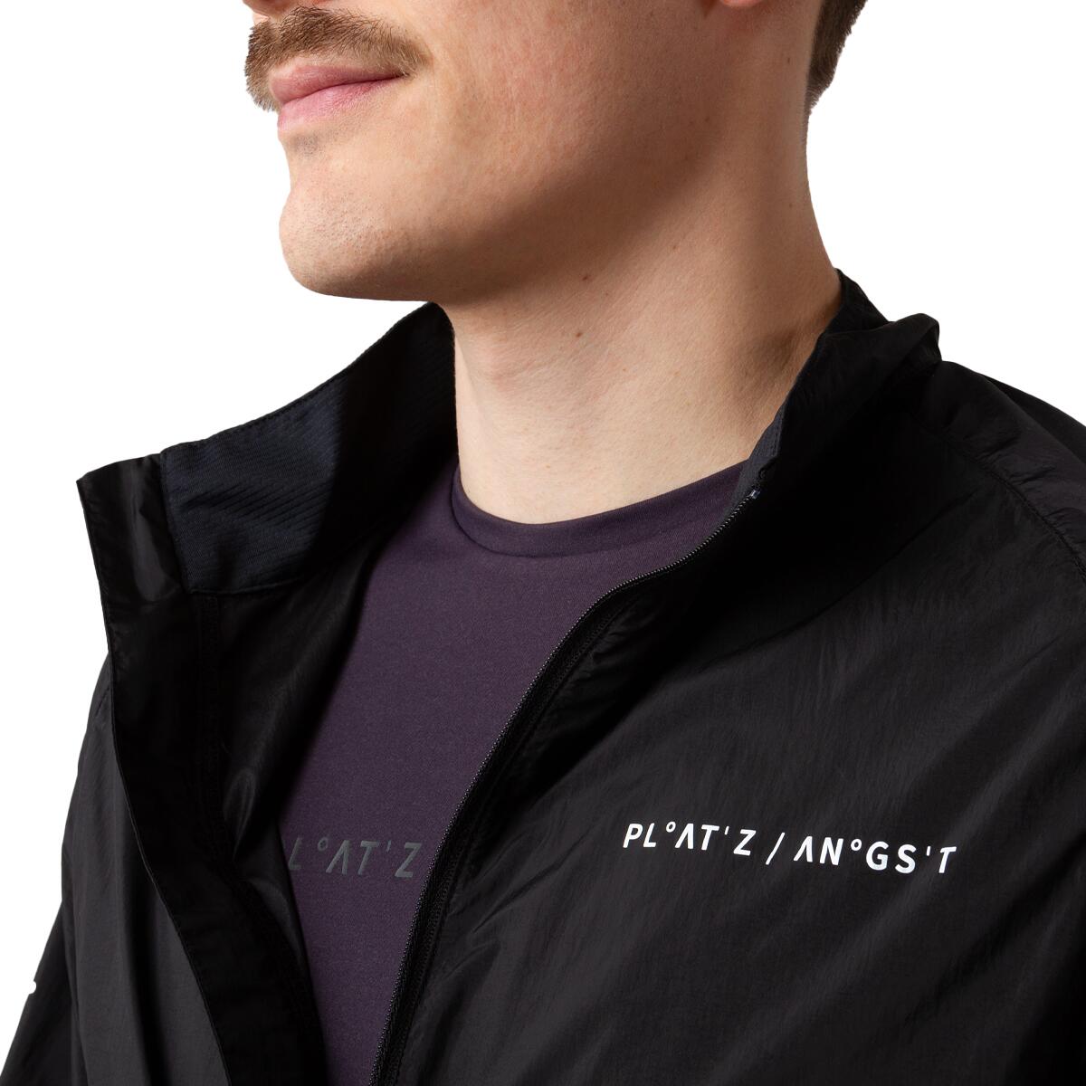 Herren - Gravel - Windjacke - windabweisend - Aero - Schwarz 4/5