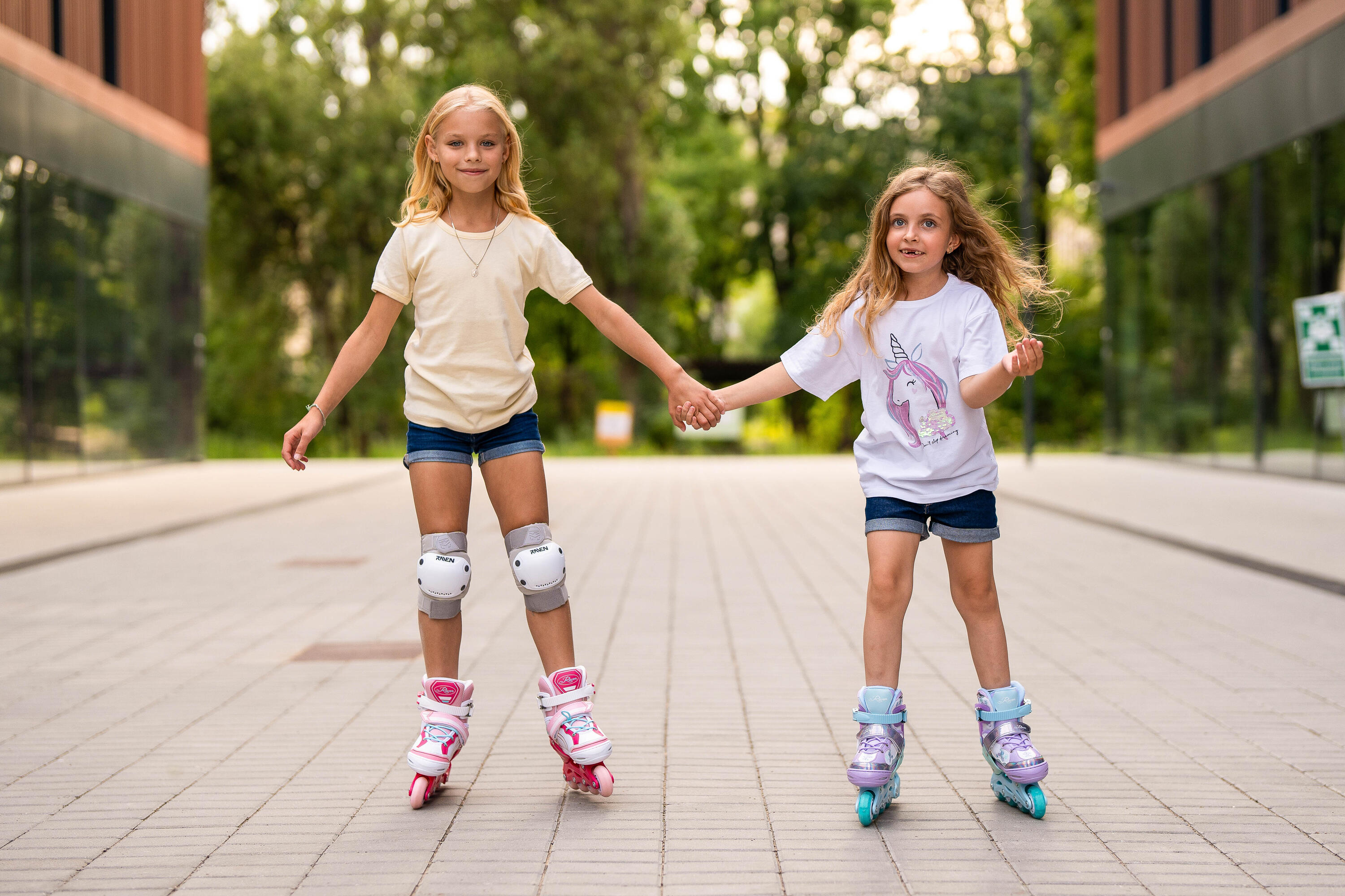 Patines Ajustable 4en1 Luminoso Rueda Lia Blanco/Rosa 8/9