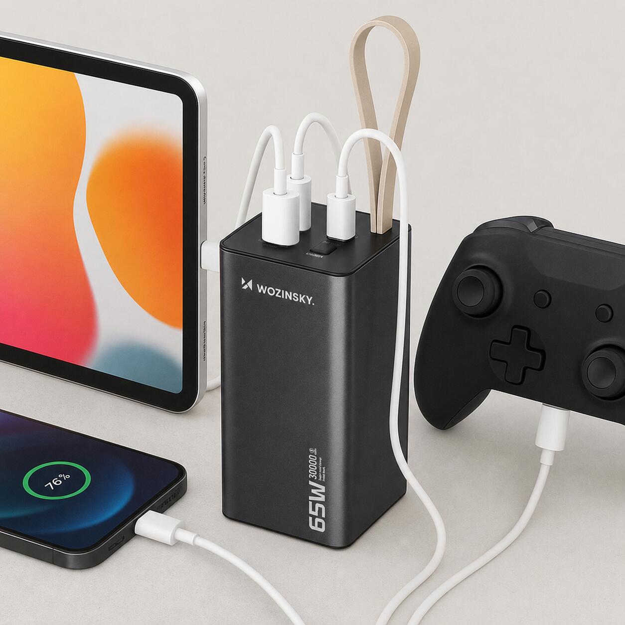 POWERBANK WOZINSKY 30000 mAh 2xUSB-C 65W 3/7