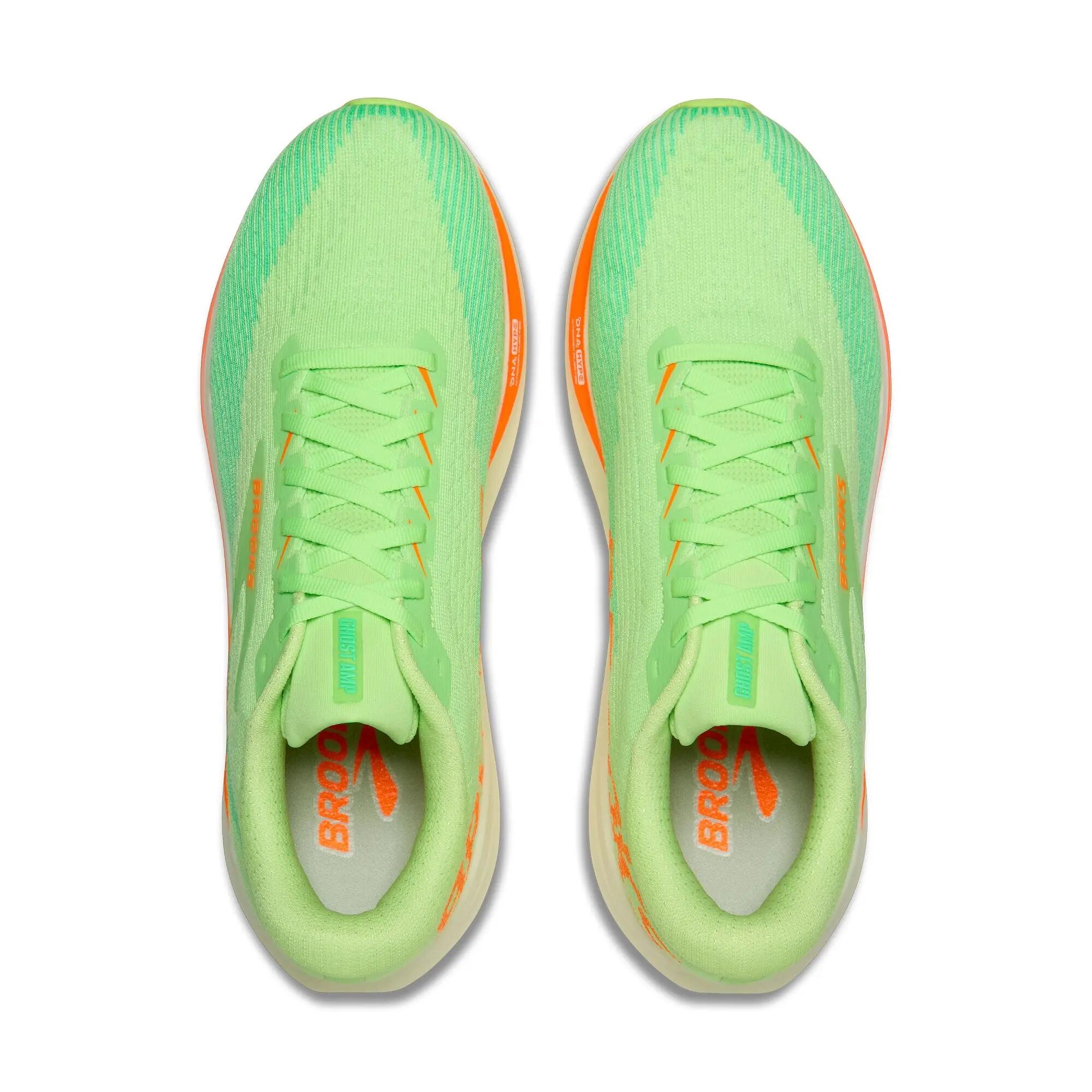Sapatilhas de Corrida Homem Ghost Amp verde laranja branco 4/5