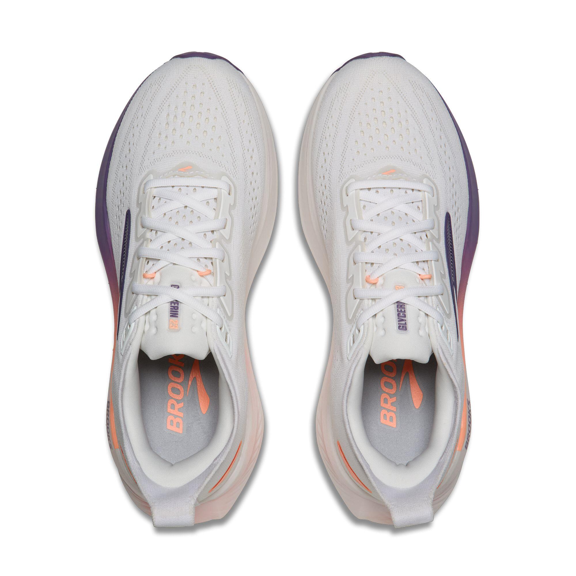 Chaussure de running Femme Glycerin 23 blanc pêche violet 4/5