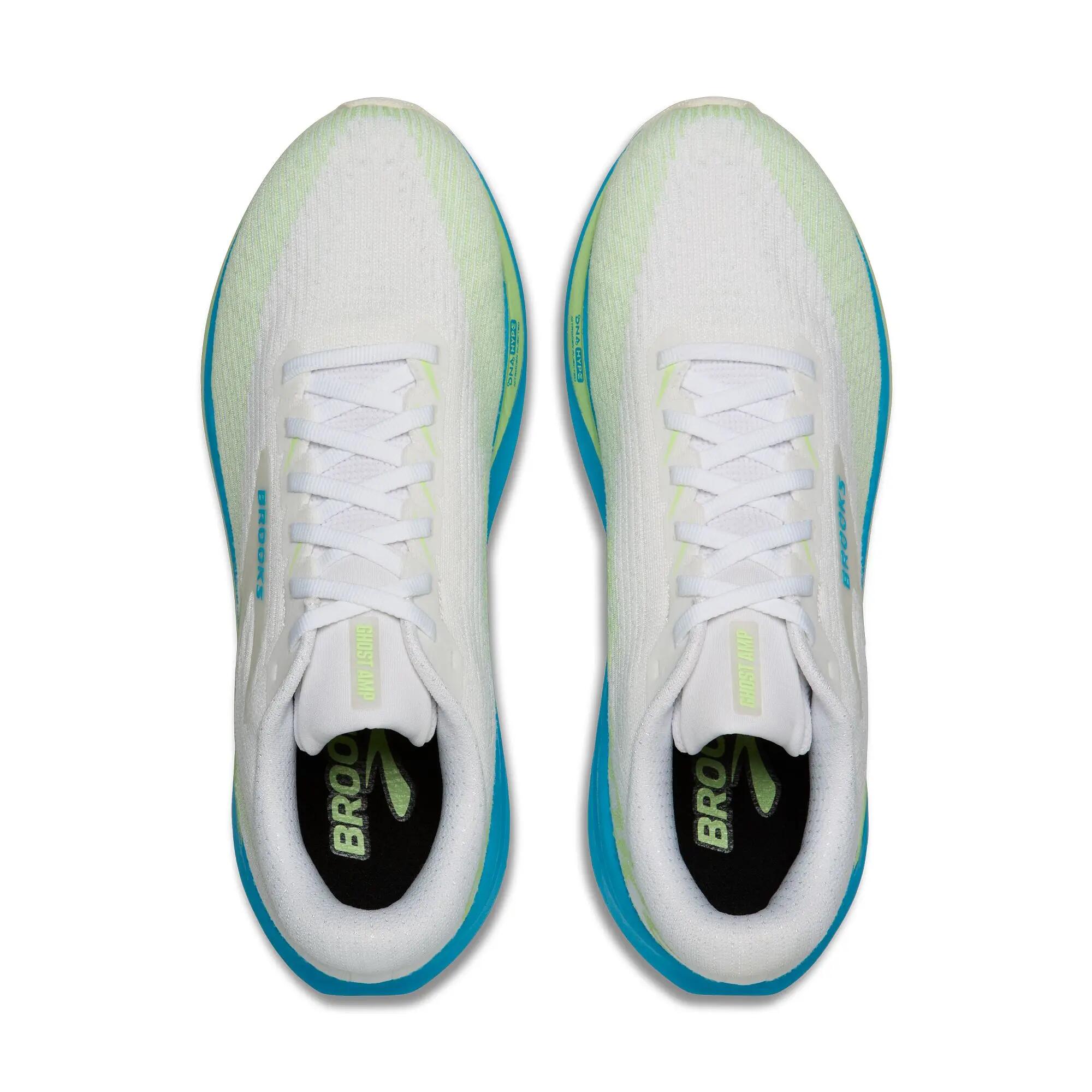 Sapatilhas de Corrida Homem Ghost Amp branco azul verde claro 4/5