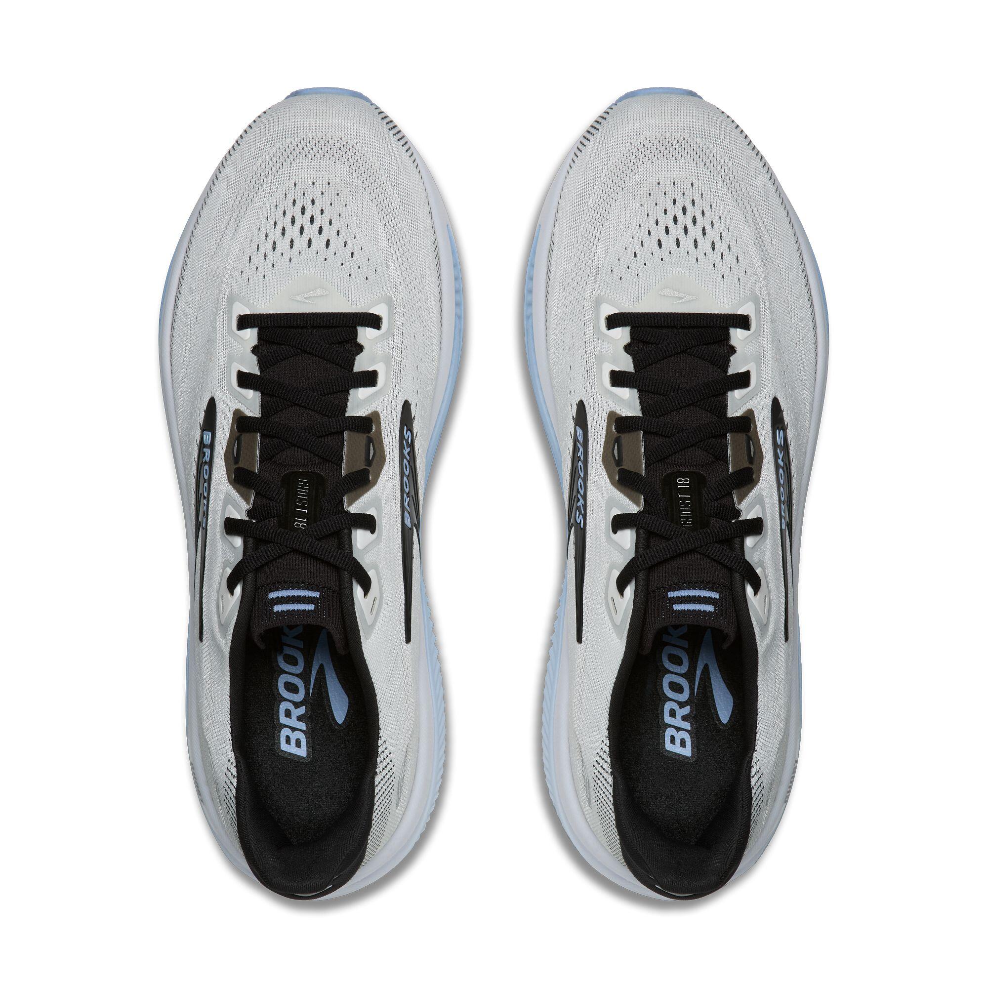 Zapatillas de running Hombre Ghost 18 blanco negro azul claro 4/5