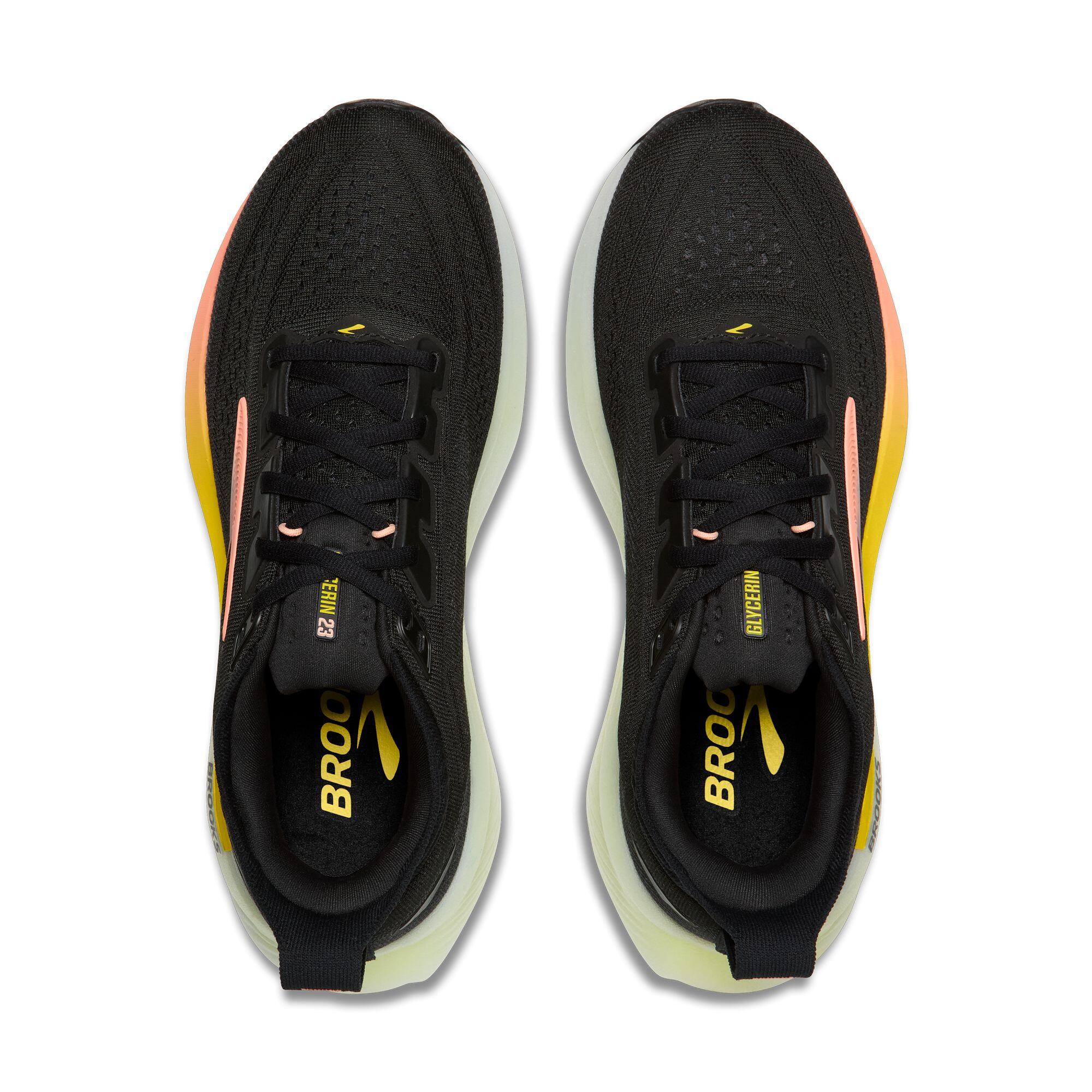Chaussure de running Femme Glycerin 23 jaune pêche noir 4/5