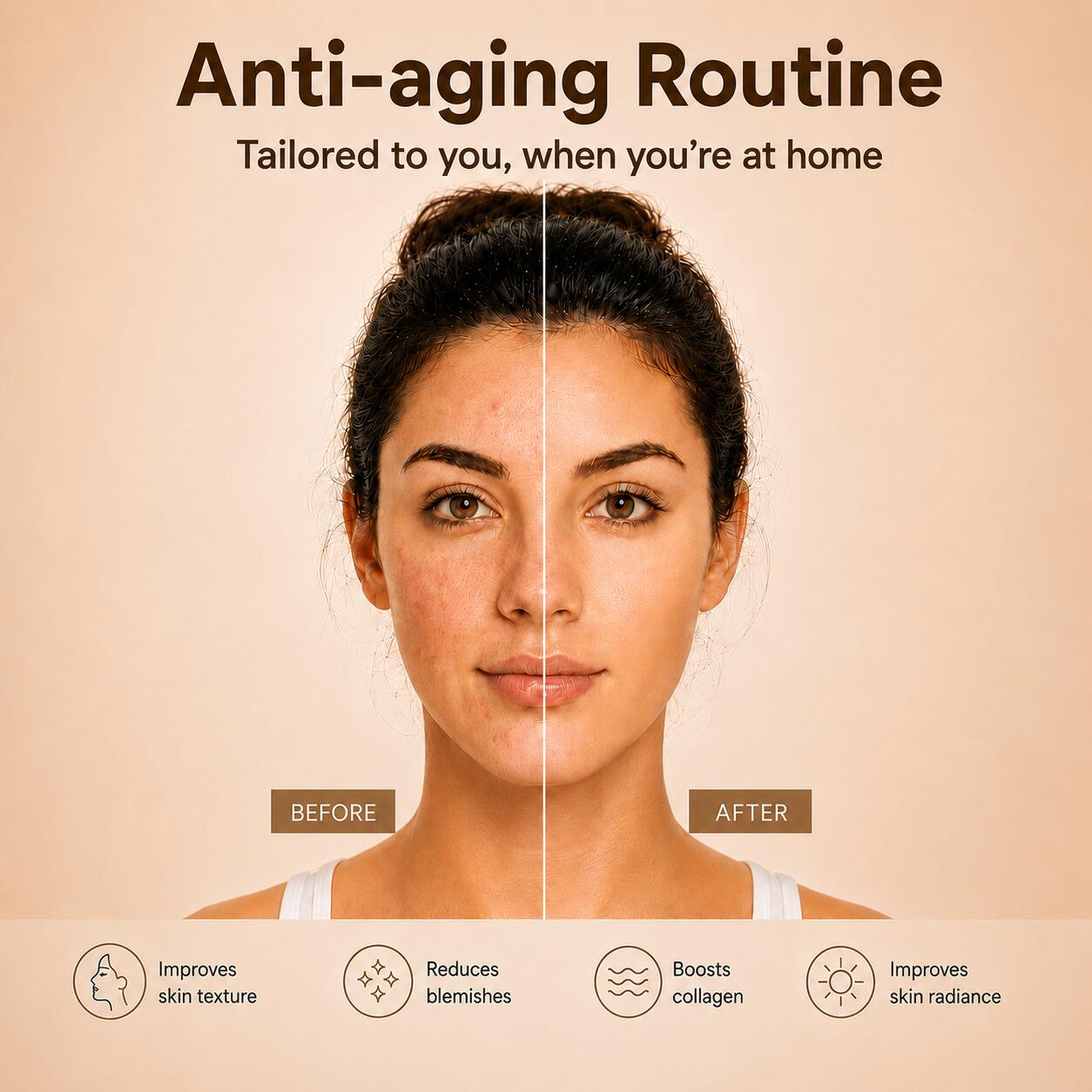 Máscara facial LED - Terapia com luz vermelha 3/9