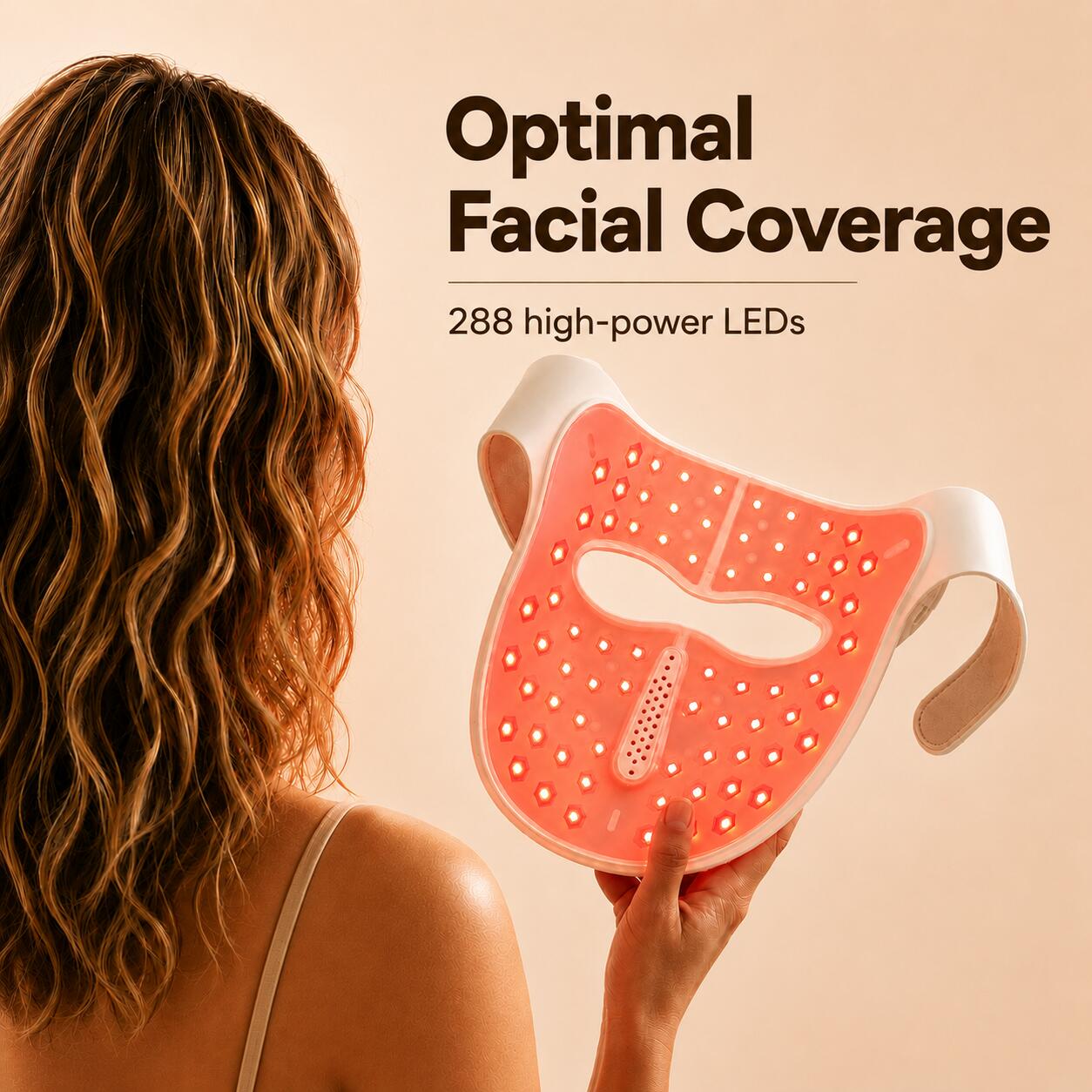 Máscara facial LED - Terapia com luz vermelha 2/9