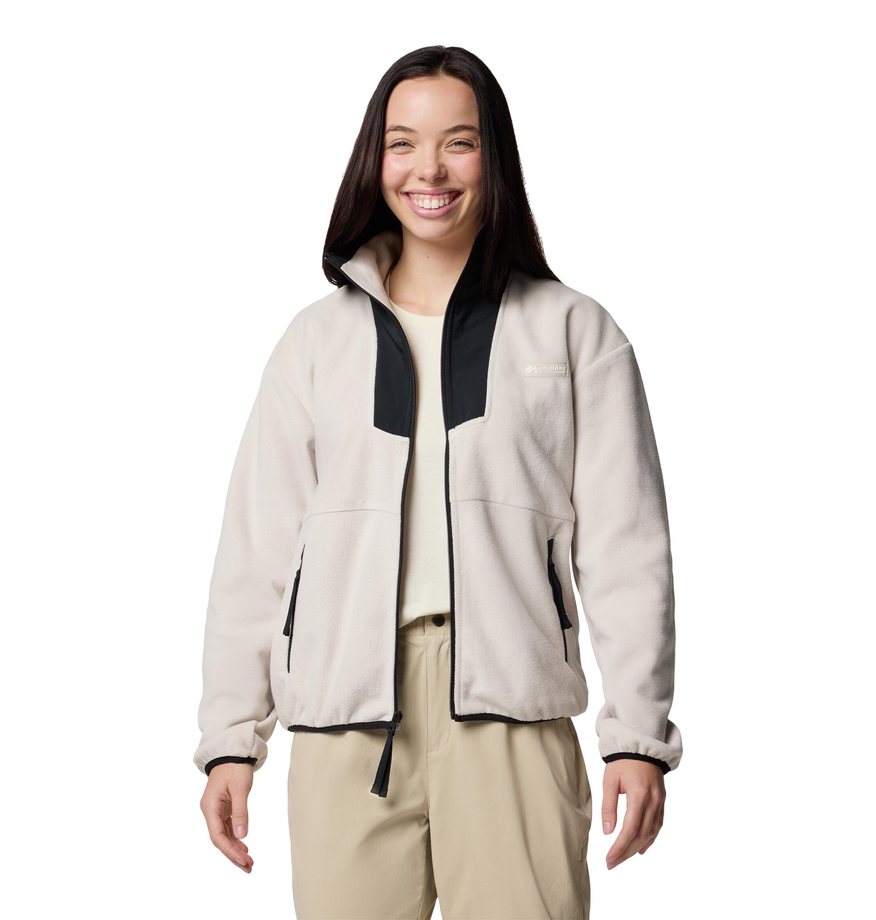 Sequoia Grove Full Zip Fleecejack Dames Lange rits fleece Dark Stone, Bla 5/6