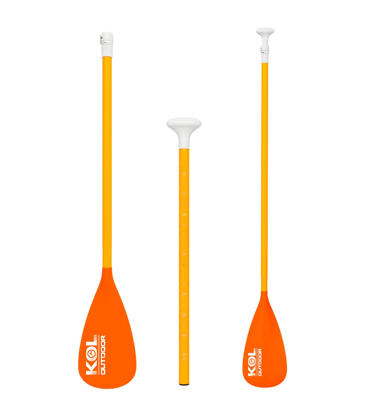 Pagaia SUP Alumínio 2 Peças Ajustável 165-210cm KOL OUTDOOR Amarelo Manga 2/5