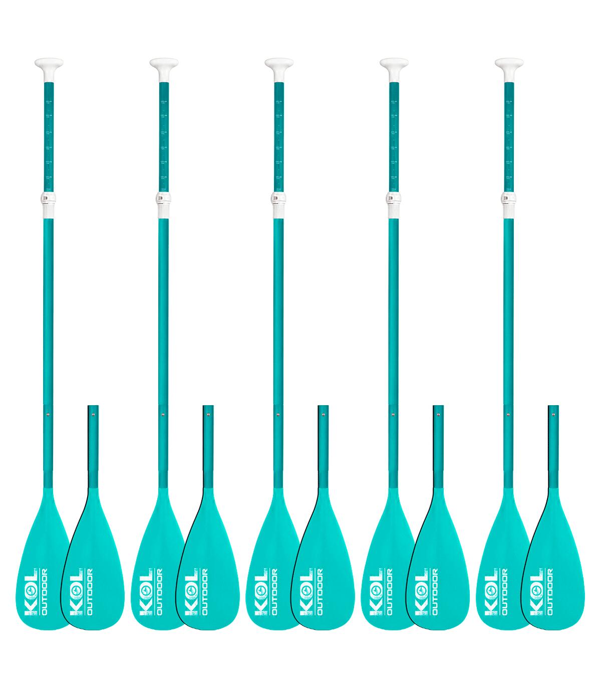 Set 5 Pagaie Ibride 2-in-1 SUP e Kayak Alluminio Regolabili Noleggio 1/6