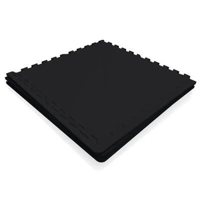 Vloermatten rubber - beschermingsmatten - 4 matten + 8 eindstukken - puzzel mat