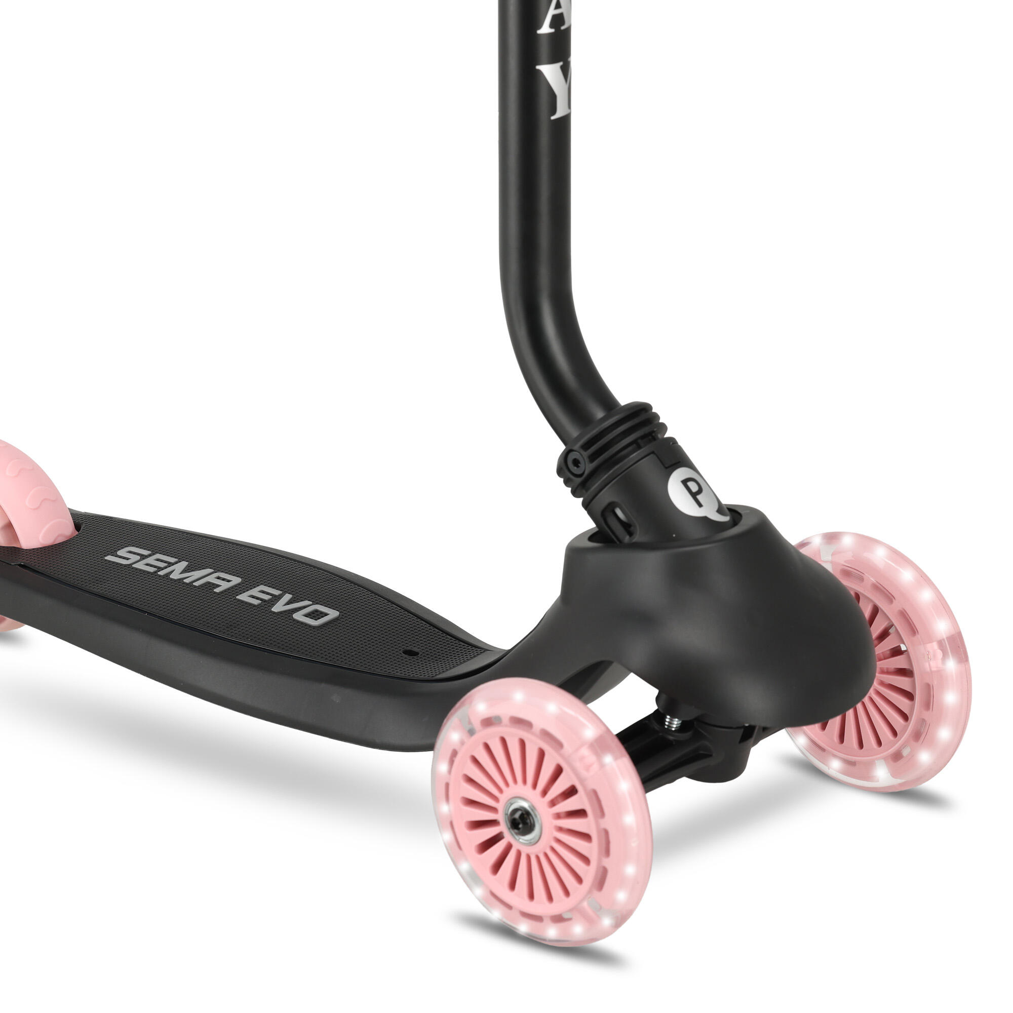 Trottinette Enfant Qplay Sema Evo - Trottinette 6-en-1 - Roues LED - Rose 6/10