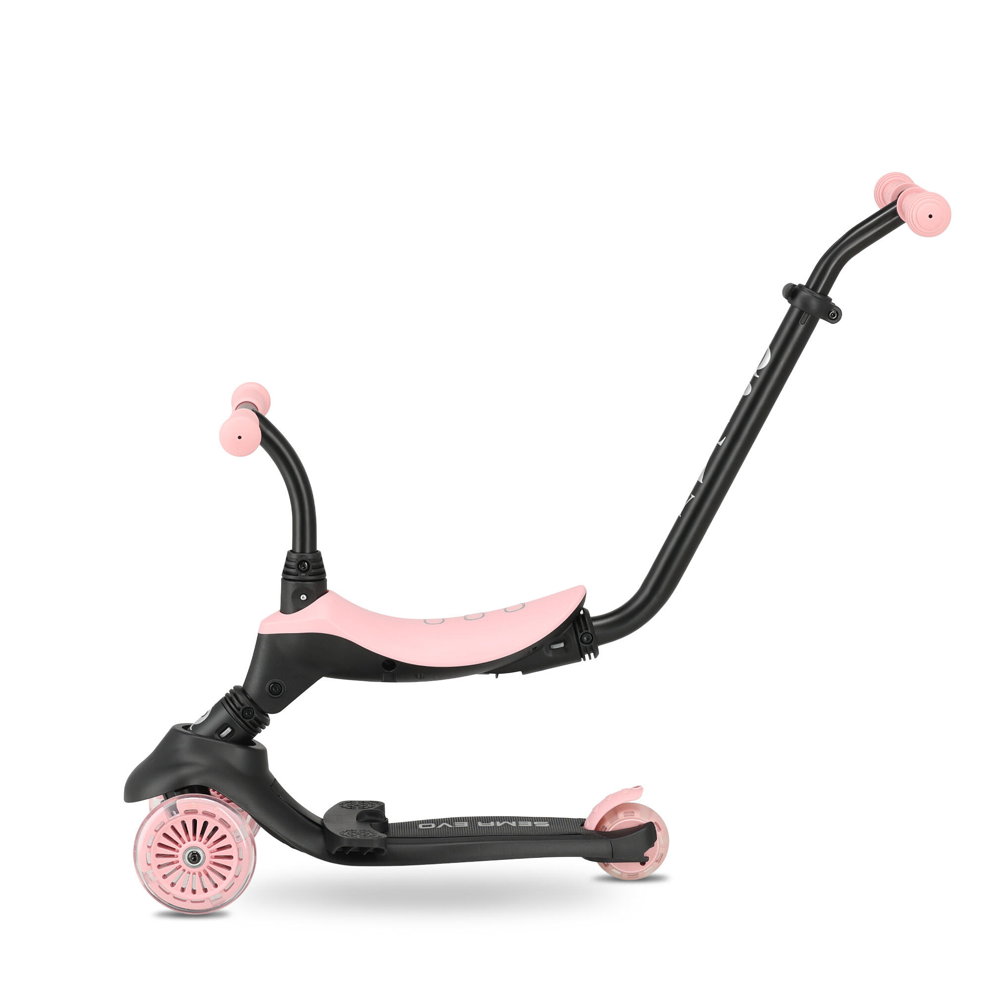 Trottinette Enfant Qplay Sema Evo - Trottinette 6-en-1 - Roues LED - Rose 2/10