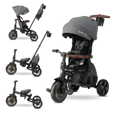 Qplay comfo max driewieler met duwstang - 7-in-1 peuterfiets - groen
