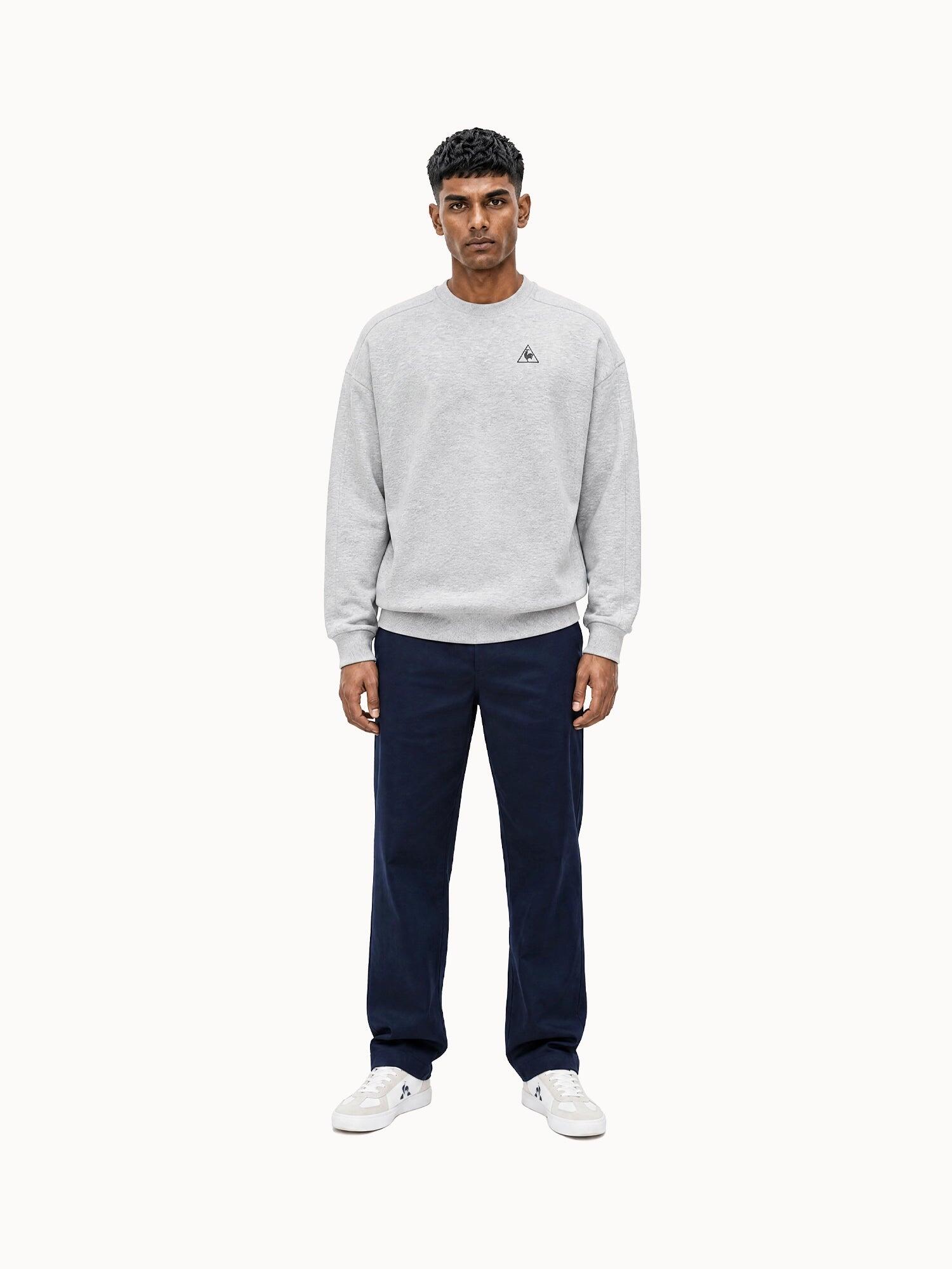 Sweat col rond relax en molleton gratté Contemporain 6/7