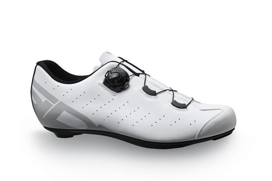 Herren Radschuh Rennrad Fast 3 mit Drehverschluss Carbon-Sohle Weiß 47