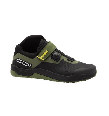 Heren mtb flatpedalschoenen descentio met d3o enkelbescherming groen