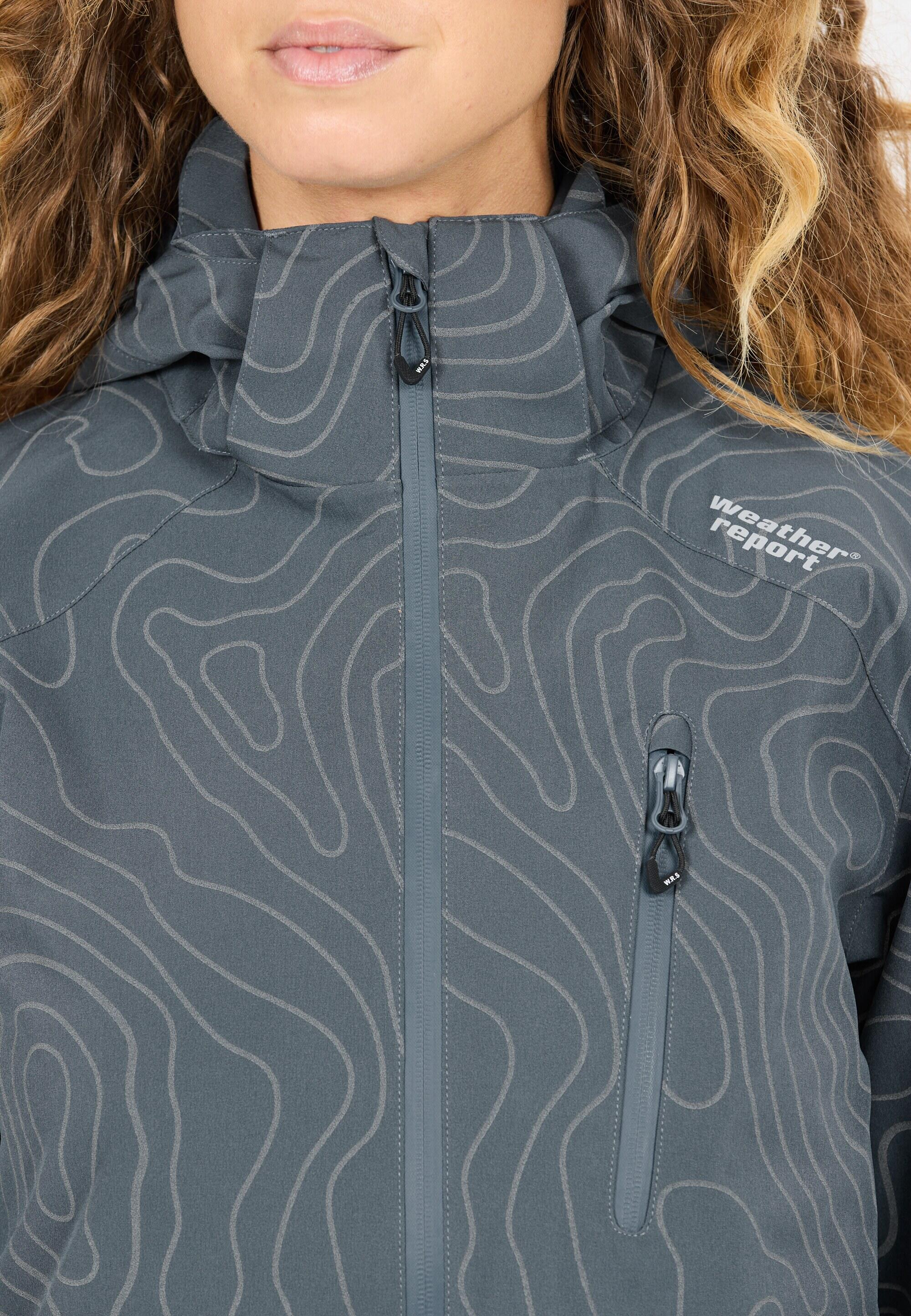 Veste à capuche femme Weather Report Camelia AOP AWG W-PRO 15000 7/15