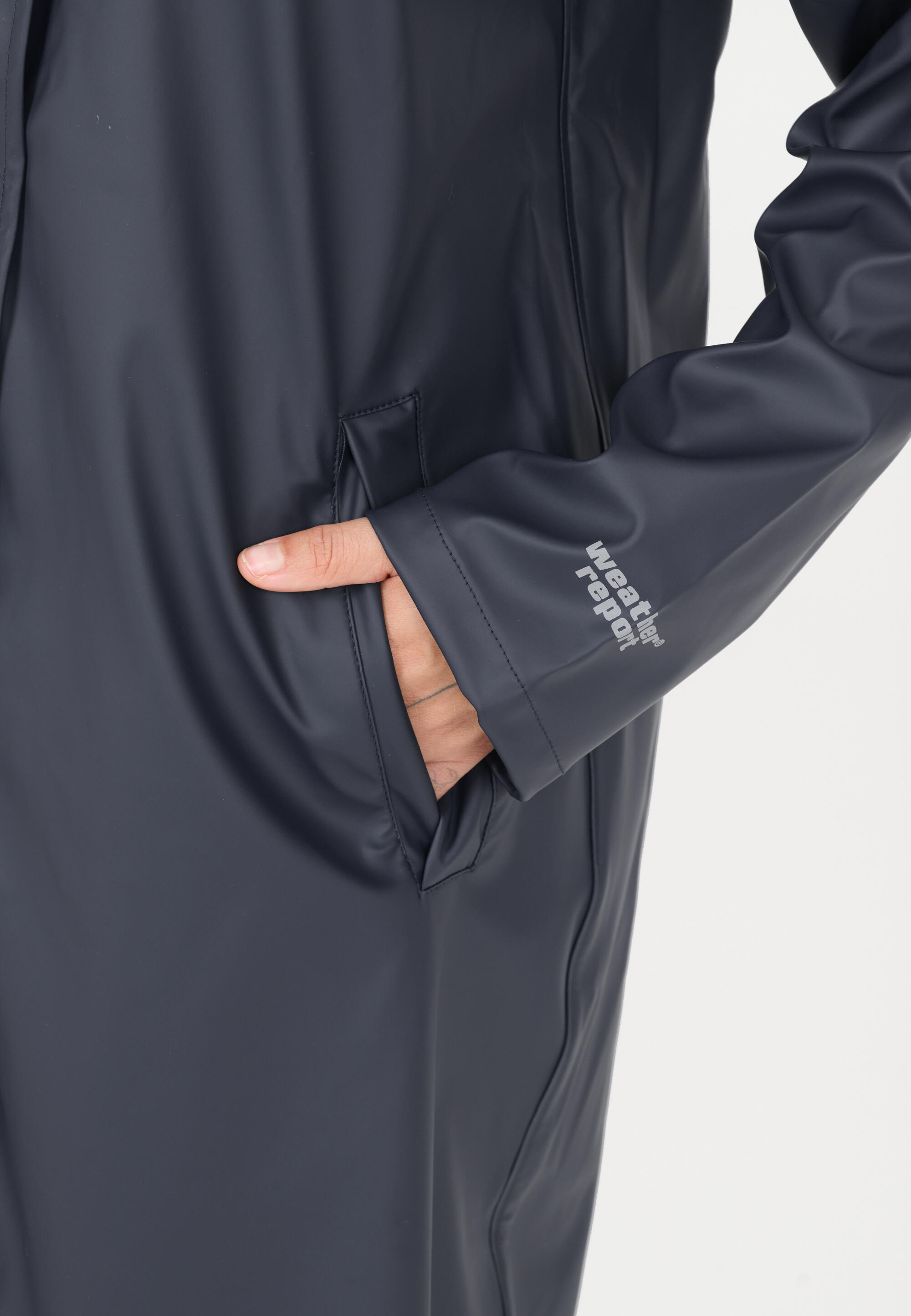 Chaqueta impermeable larga de PU mujer Weather Report Typhoon 9/15