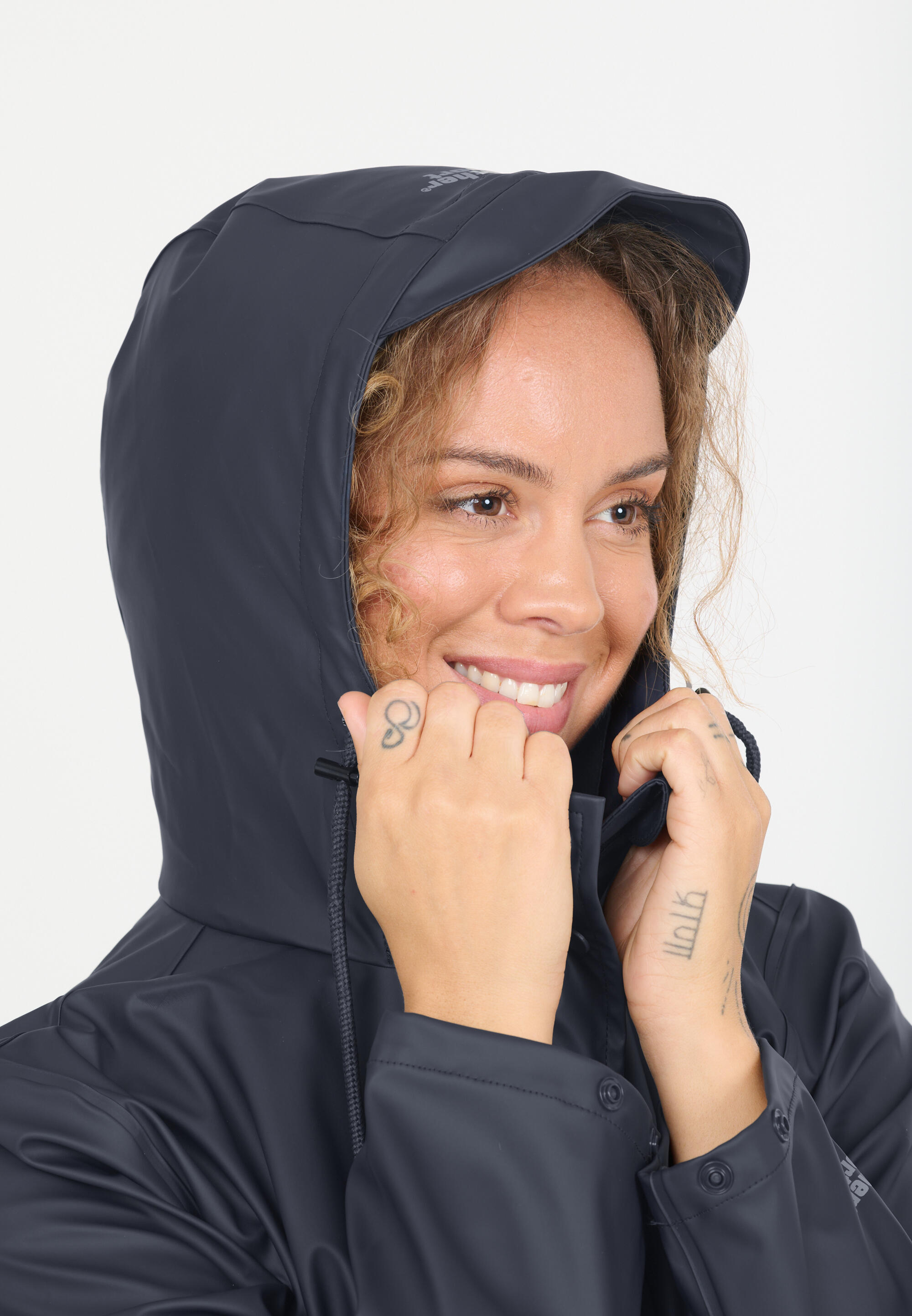 Chaqueta impermeable larga de PU mujer Weather Report Typhoon 10/15