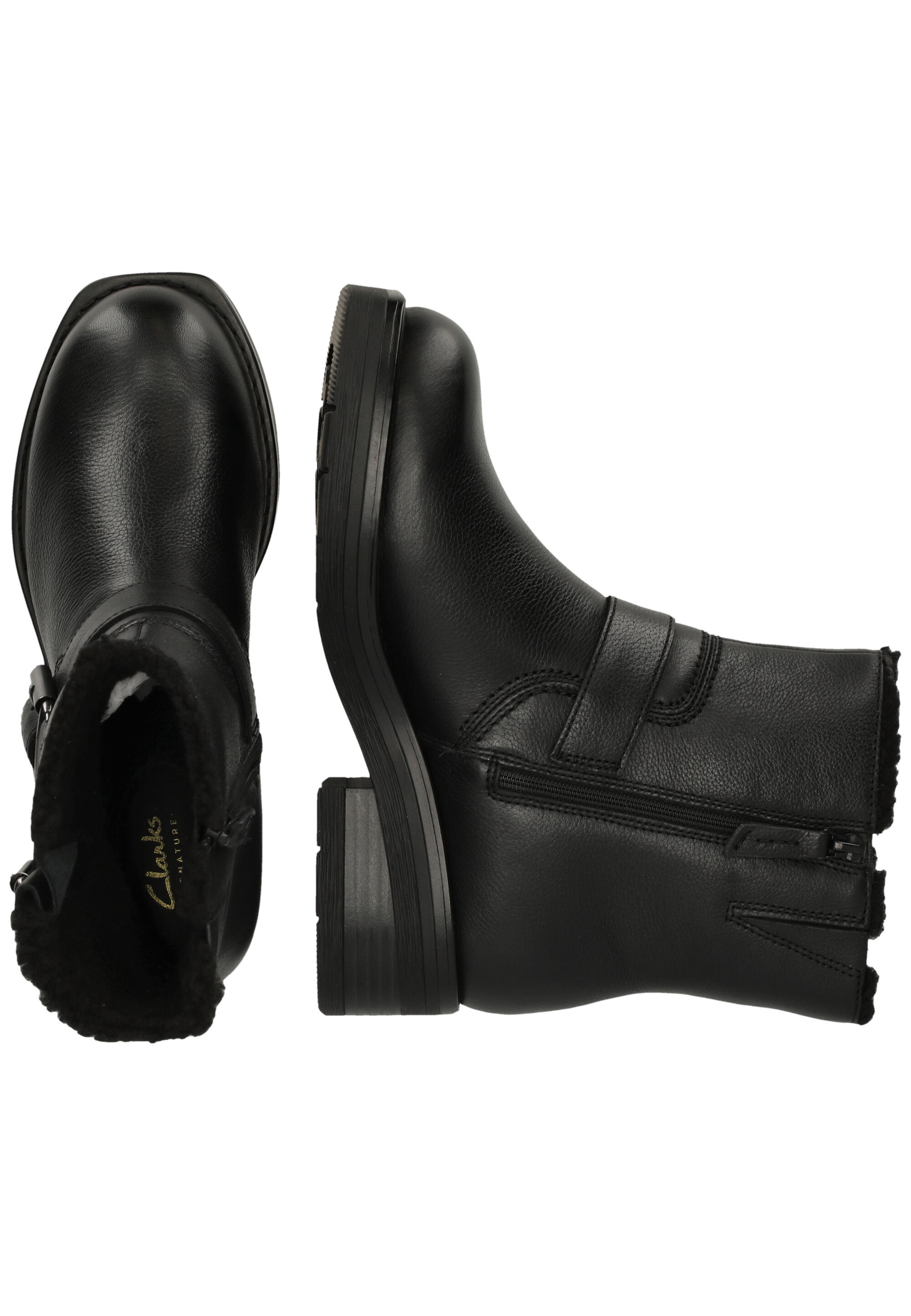 Stiefelette Rebelle Buckle Black WLined Lea 6/15