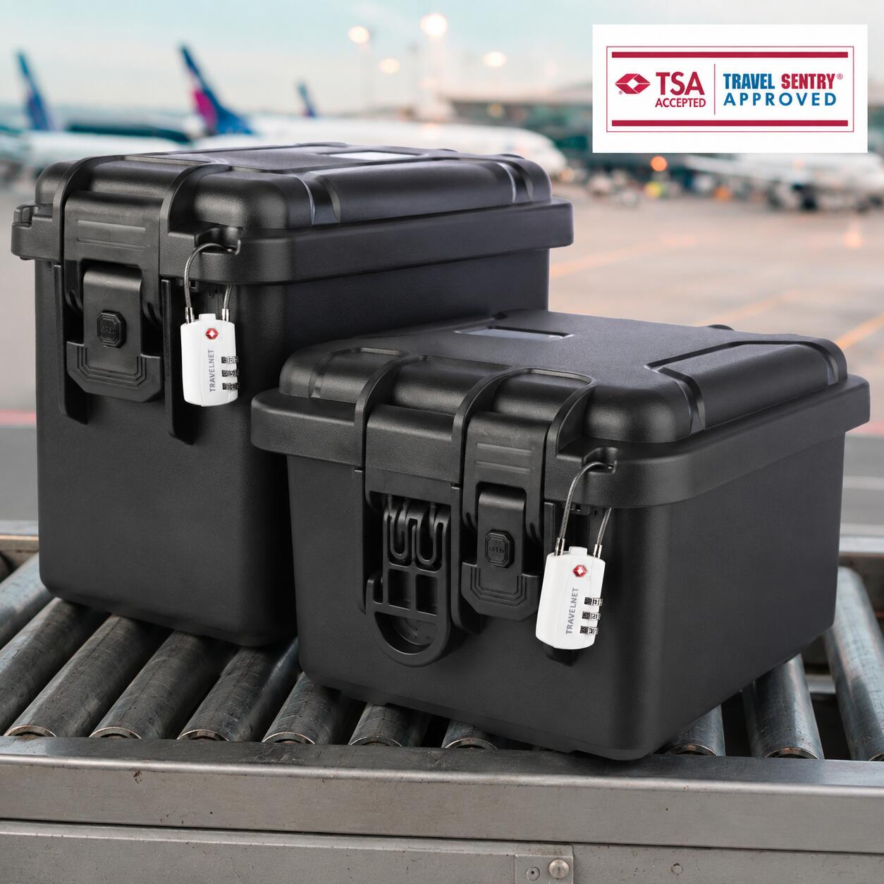 Travelnet Lucchetto da viaggio TSA con combinazione Set da 2 2/7