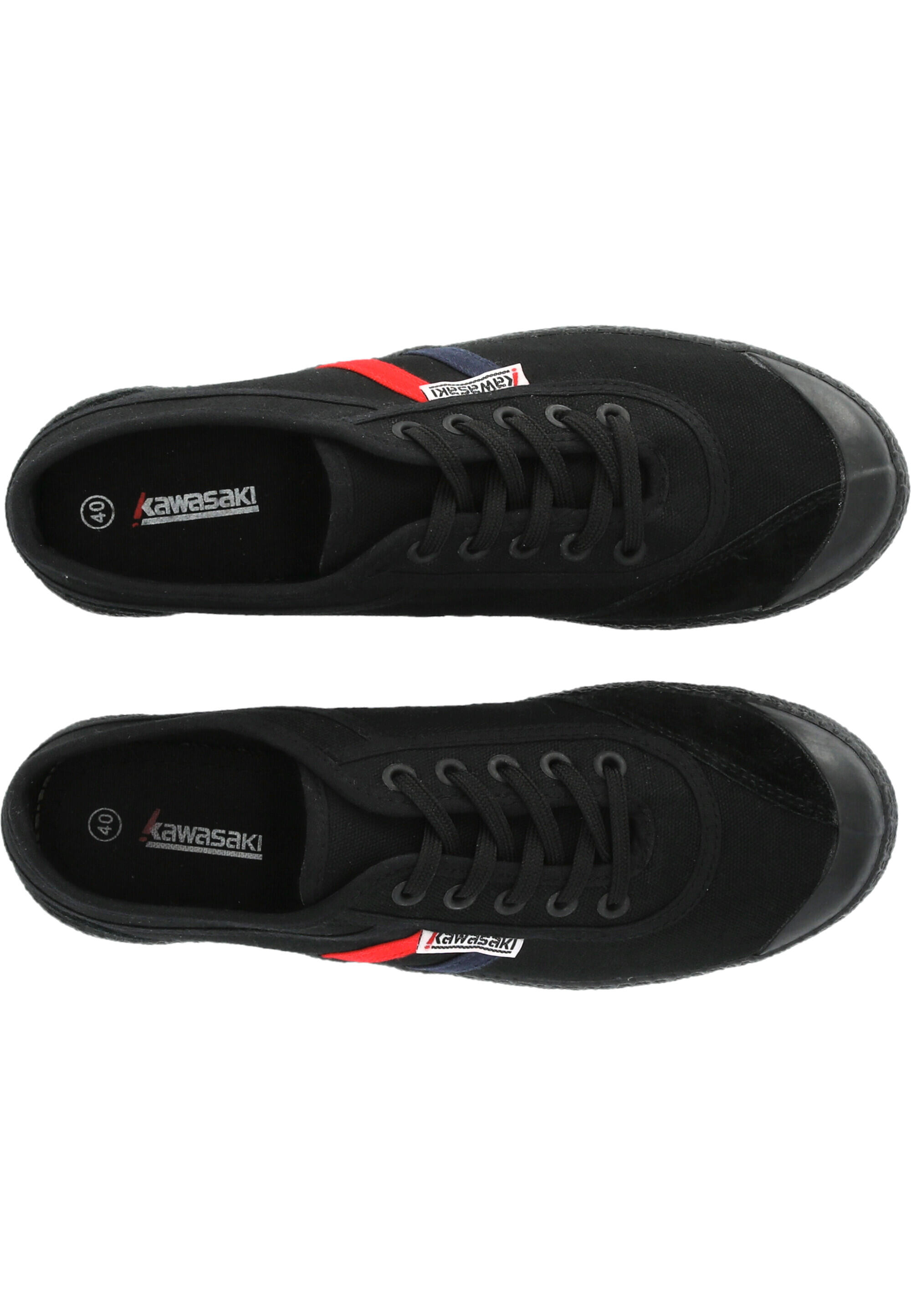Kawasaki Retro Canvas Shoe K192496 1001S Black Solid 6/15