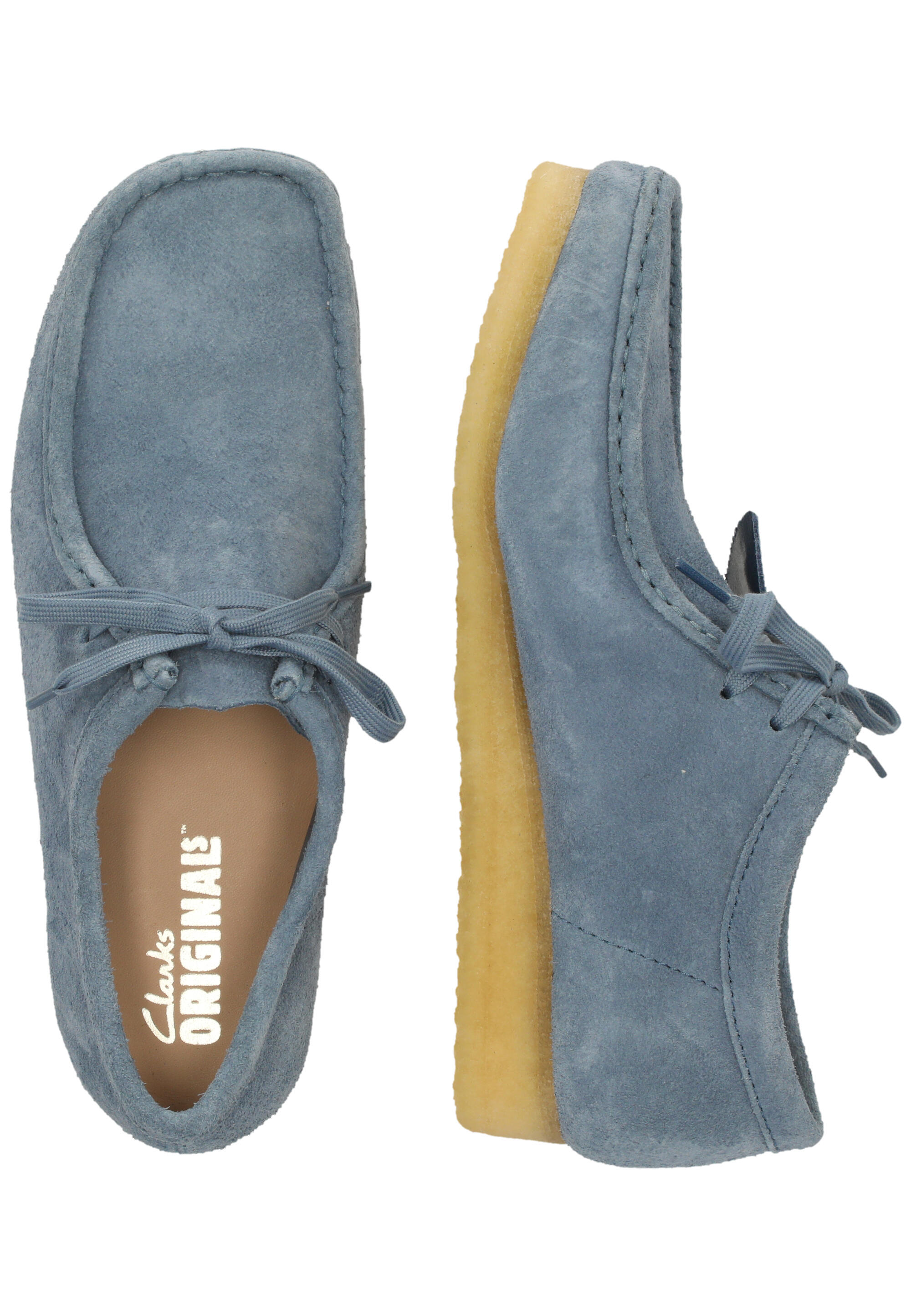 Schnürschuhe Wallabee French Blue Sde 6/15