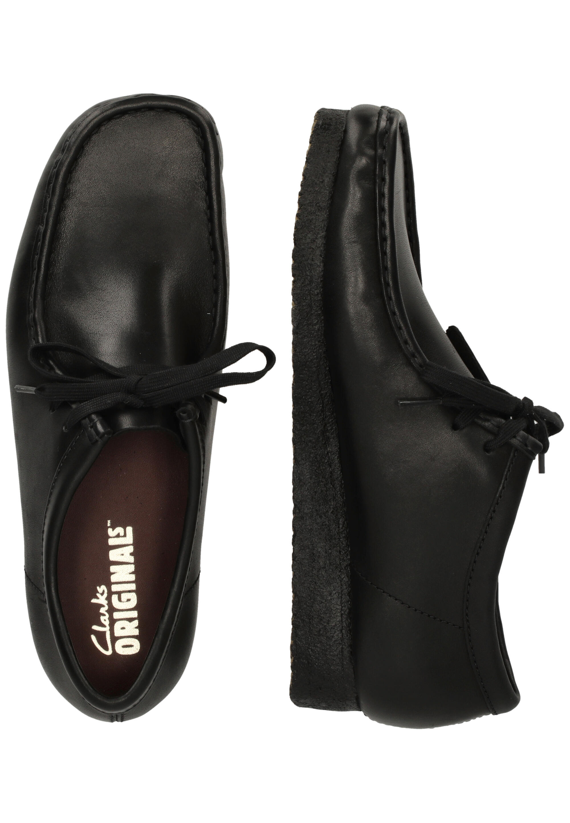 Schnürschuhe Wallabee Black Leather 6/15