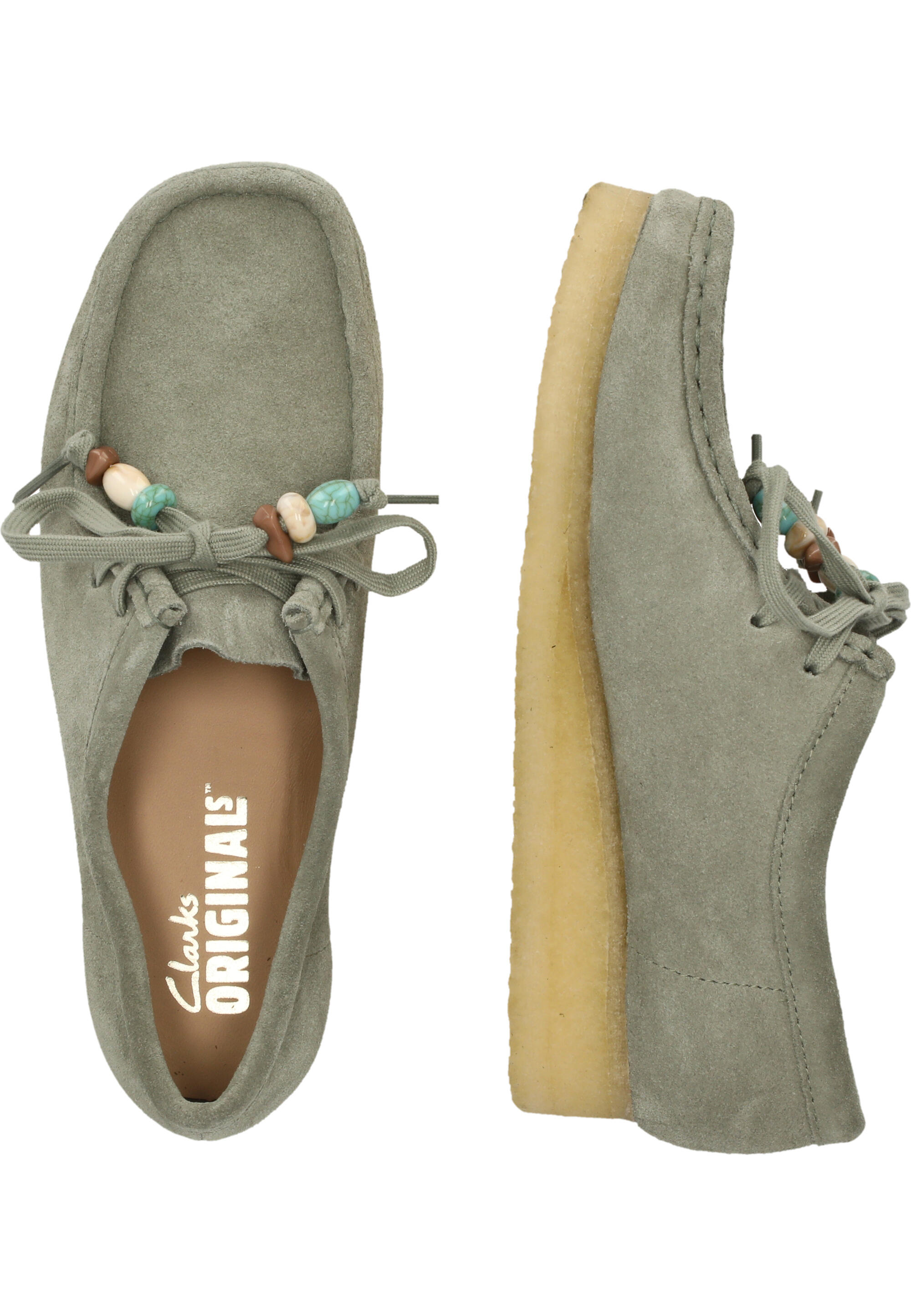 Buty CLARKS WALLABEE Zielony 6/15