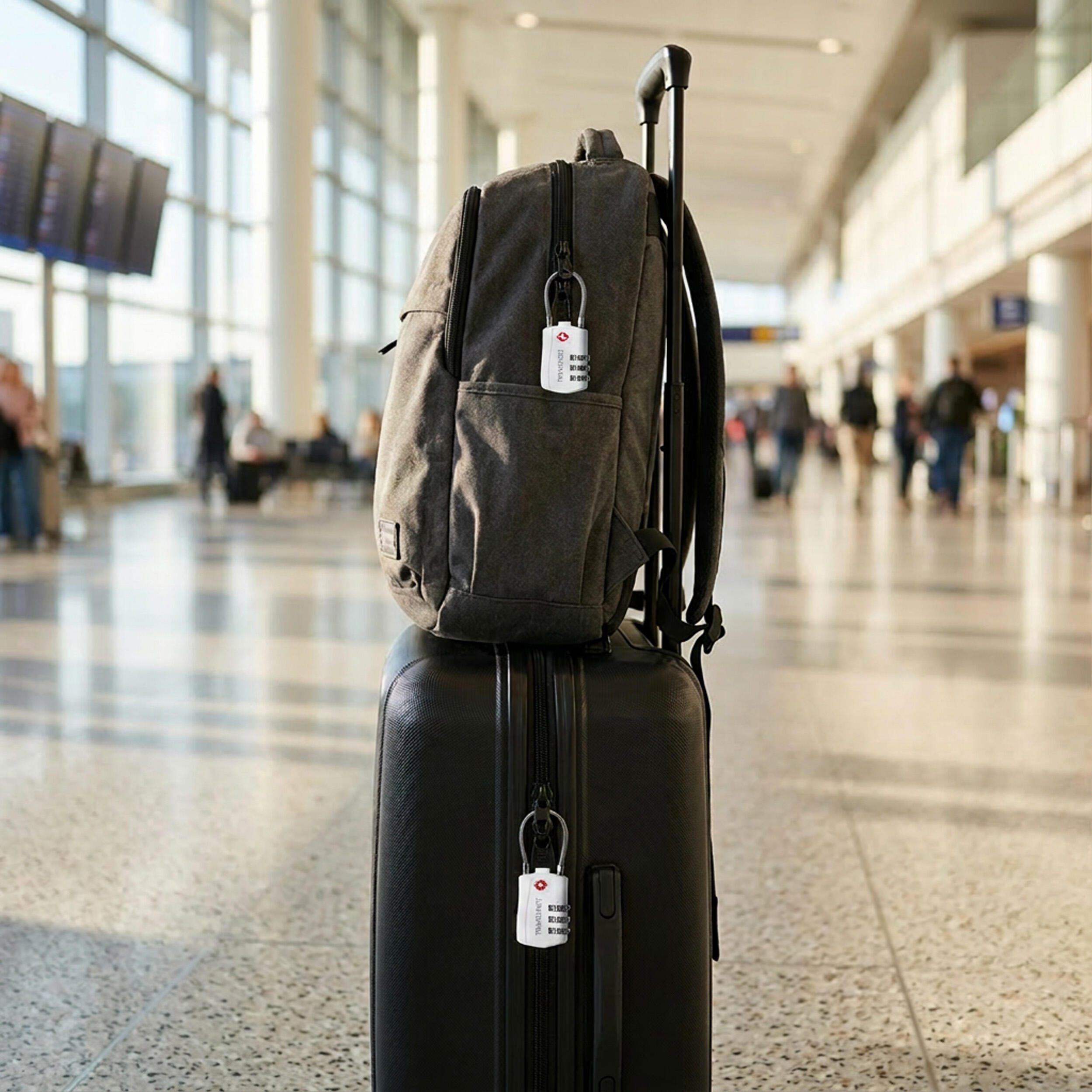 Travelnet Lucchetto da viaggio TSA con combinazione Set da 2 4/7