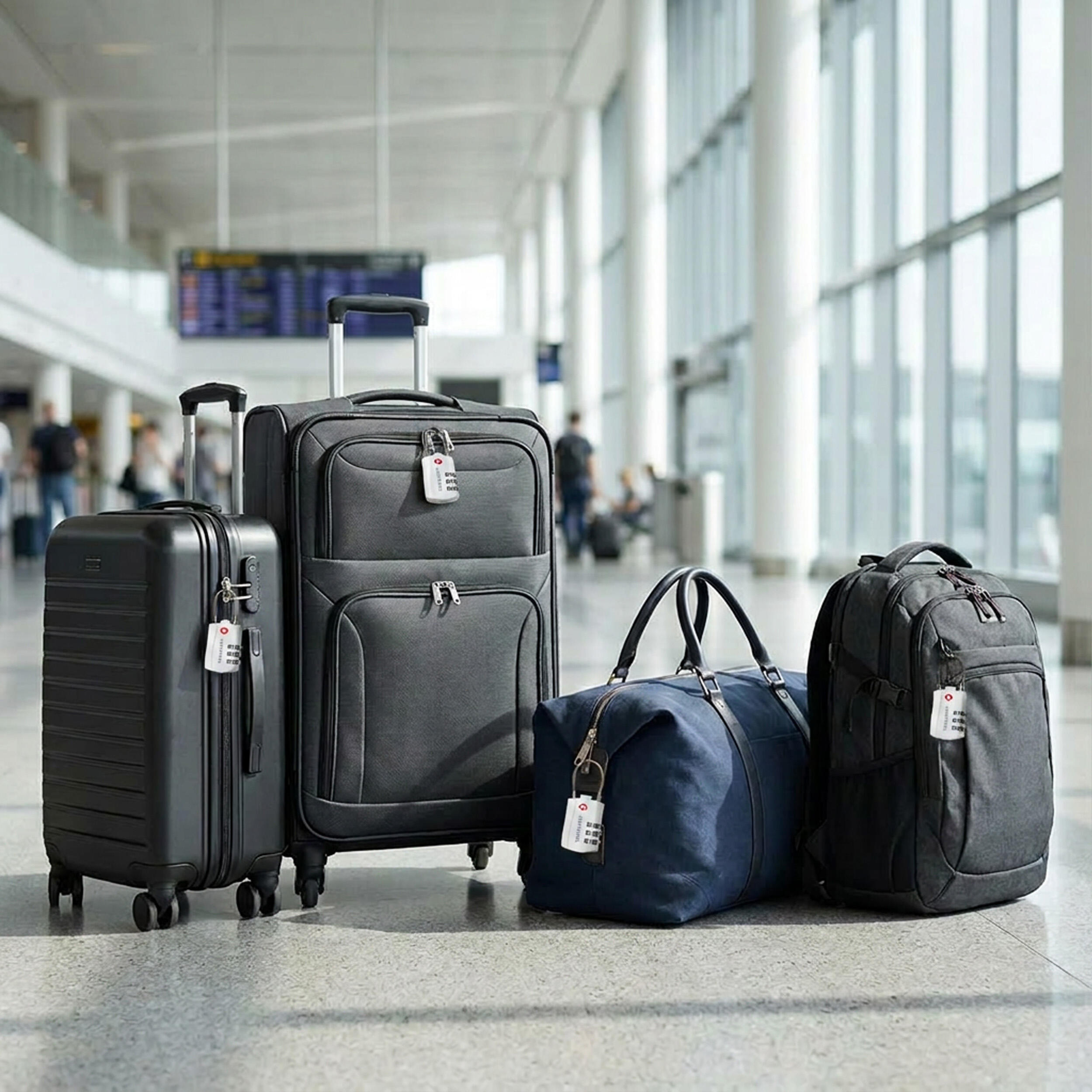 Travelnet Lucchetto da viaggio TSA con combinazione Set da 4 4/7