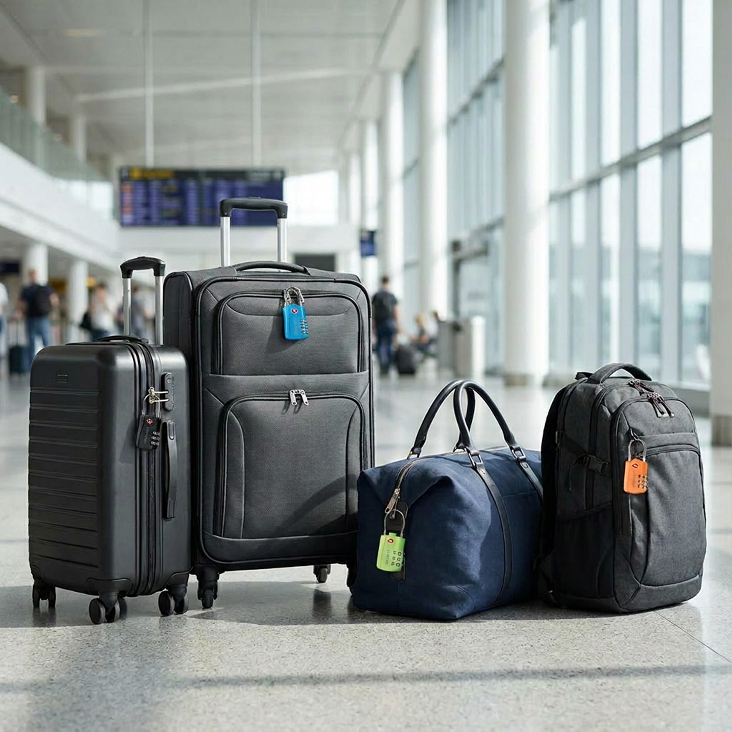 Travelnet Lucchetto da viaggio TSA con combinazione Set da 4 4/7